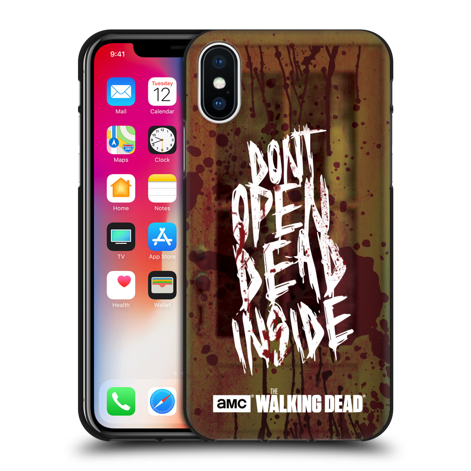 OFFICIAL AMC THE WALKING DEAD TYPOGRAPHY BLACK GEL CASE FOR APPLE iPHONE PHONES - Picture 12 of 21