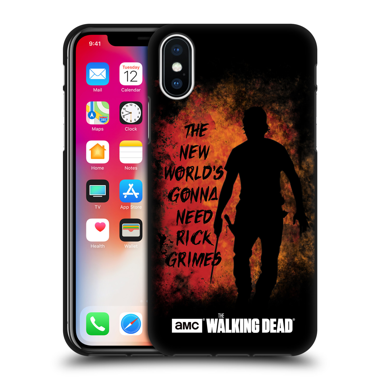OFFICIAL AMC THE WALKING DEAD TYPOGRAPHY BLACK GEL CASE FOR APPLE iPHONE PHONES - Picture 13 of 21