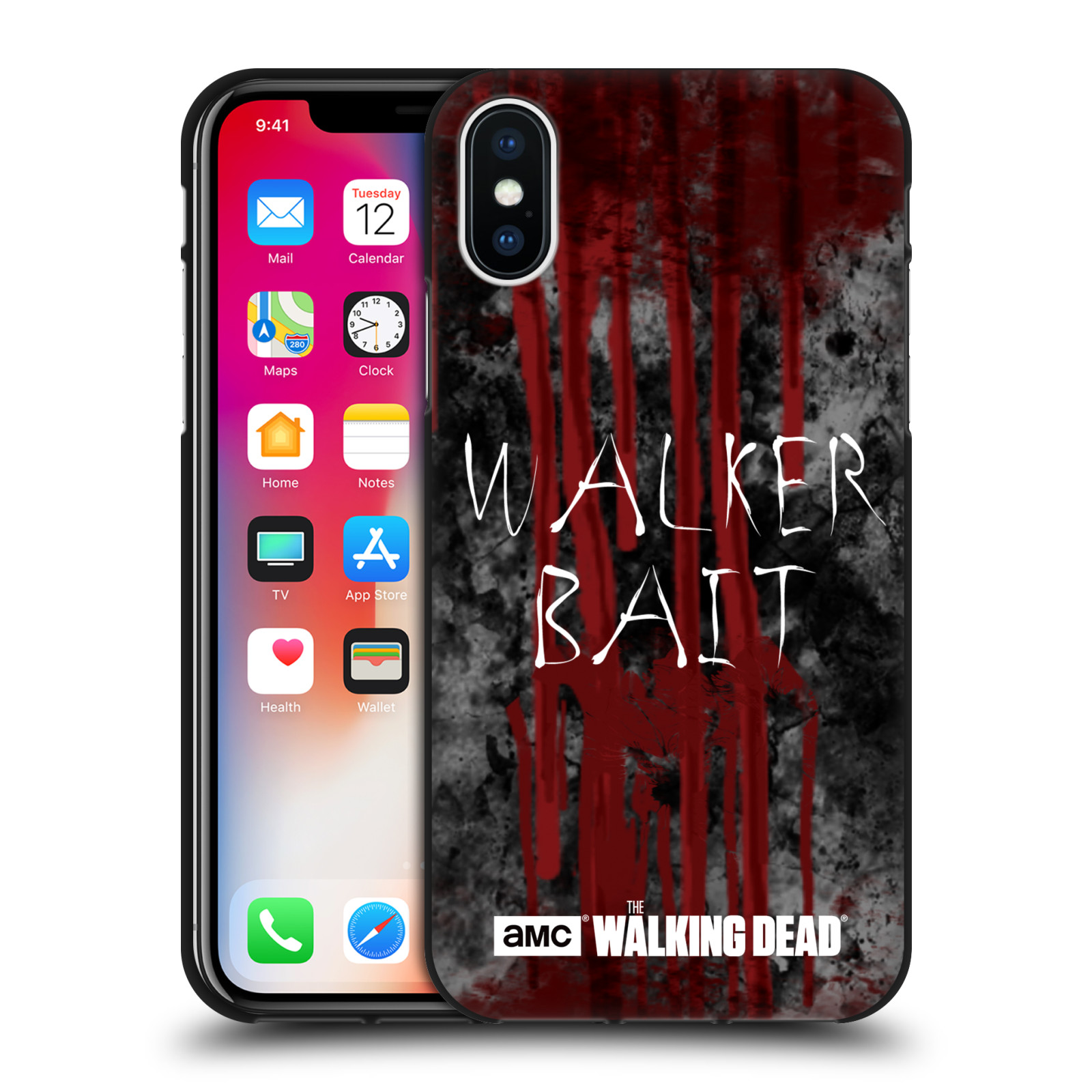 OFFICIAL AMC THE WALKING DEAD TYPOGRAPHY BLACK GEL CASE FOR APPLE iPHONE PHONES - Picture 21 of 21