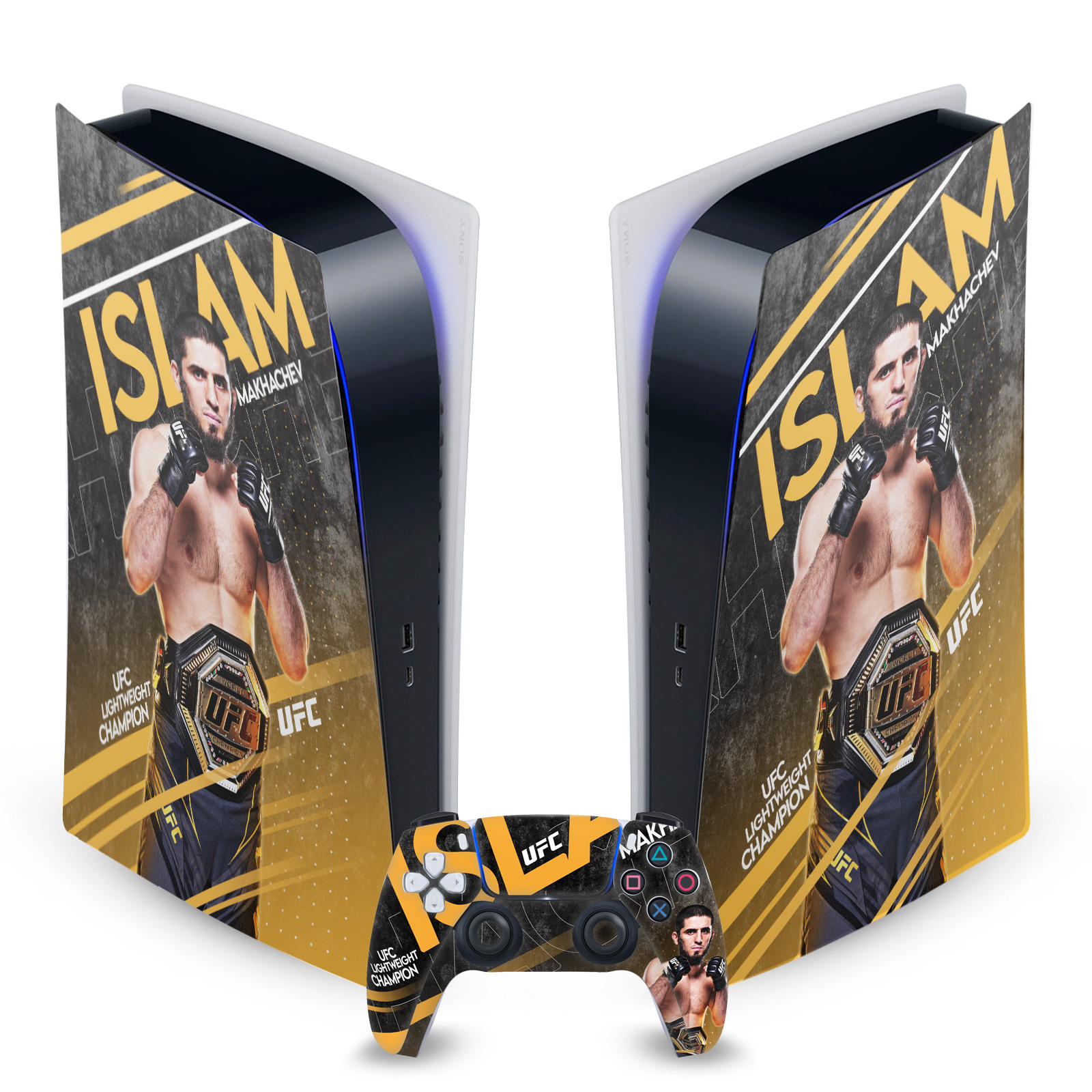 OFFICIAL UFC ISLAM MAKHACHEV VINYL SKIN FOR SONY PS5 DIGITAL EDITION BUNDLE