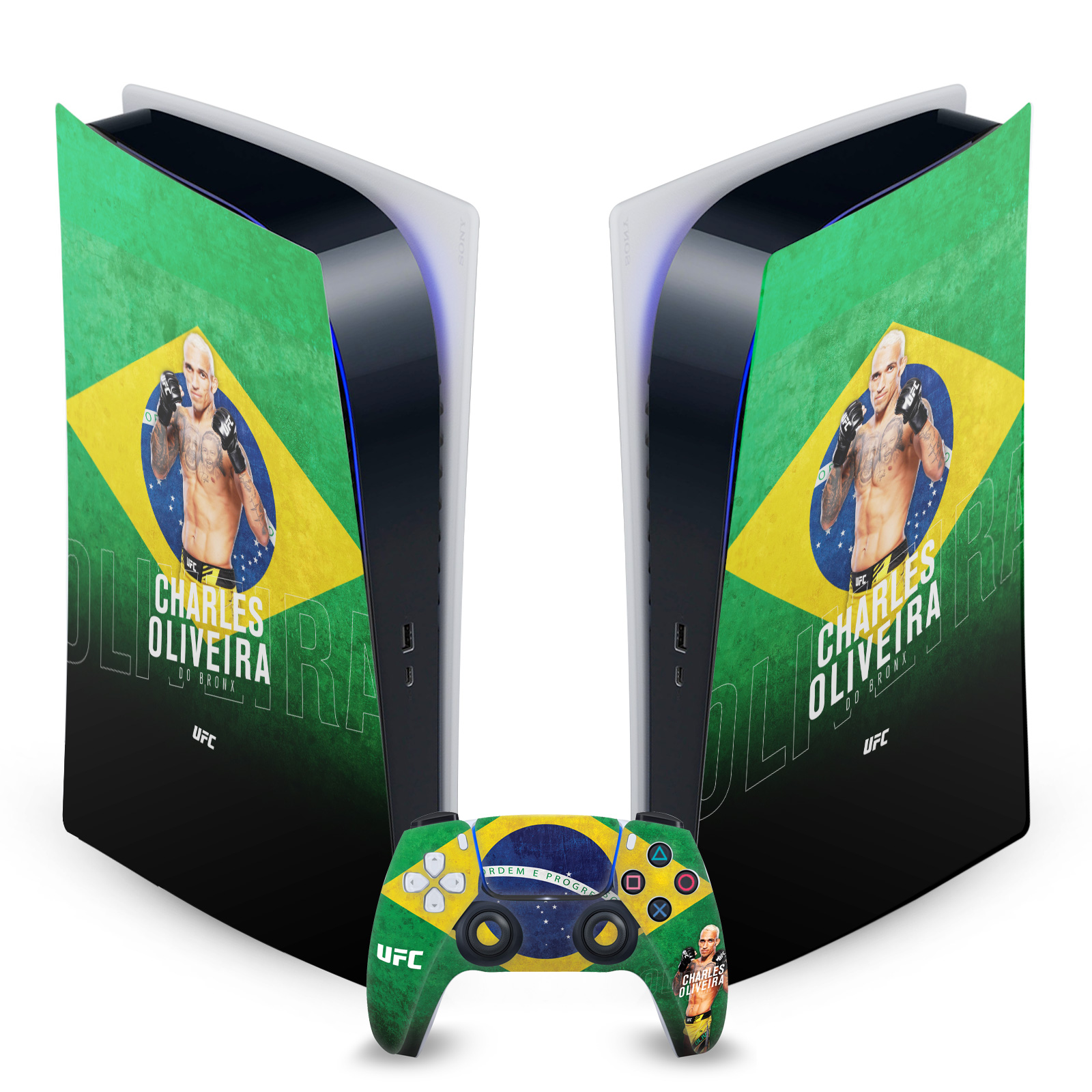 OFFICIAL UFC CHARLES OLIVEIRA VINYL SKIN FOR SONY PS5 DIGITAL EDITION BUNDLE