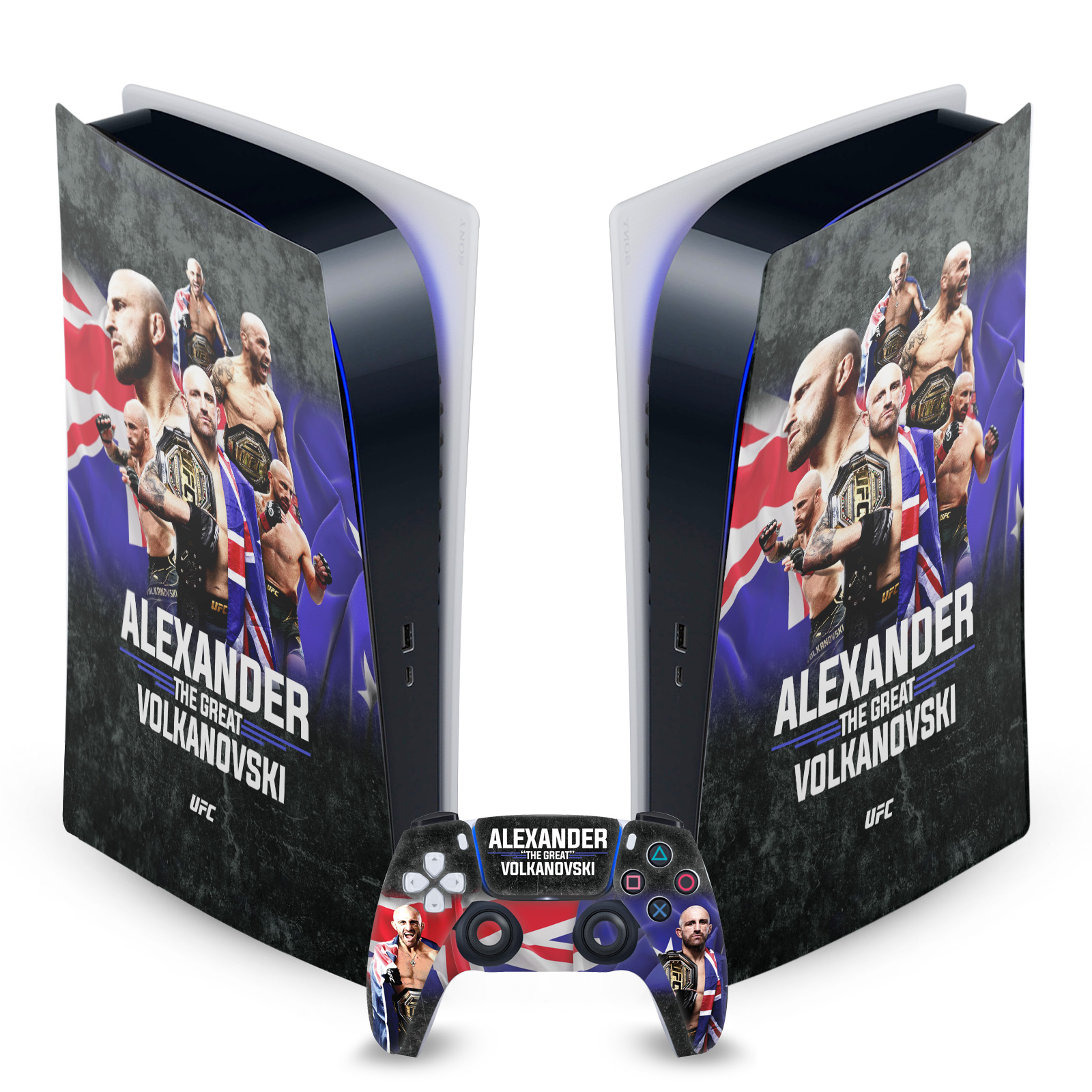 UFC ALEXANDER VOLKANOVSKI VINYL SKIN DECAL FOR SONY PS5 DIGITAL EDITION BUNDLE