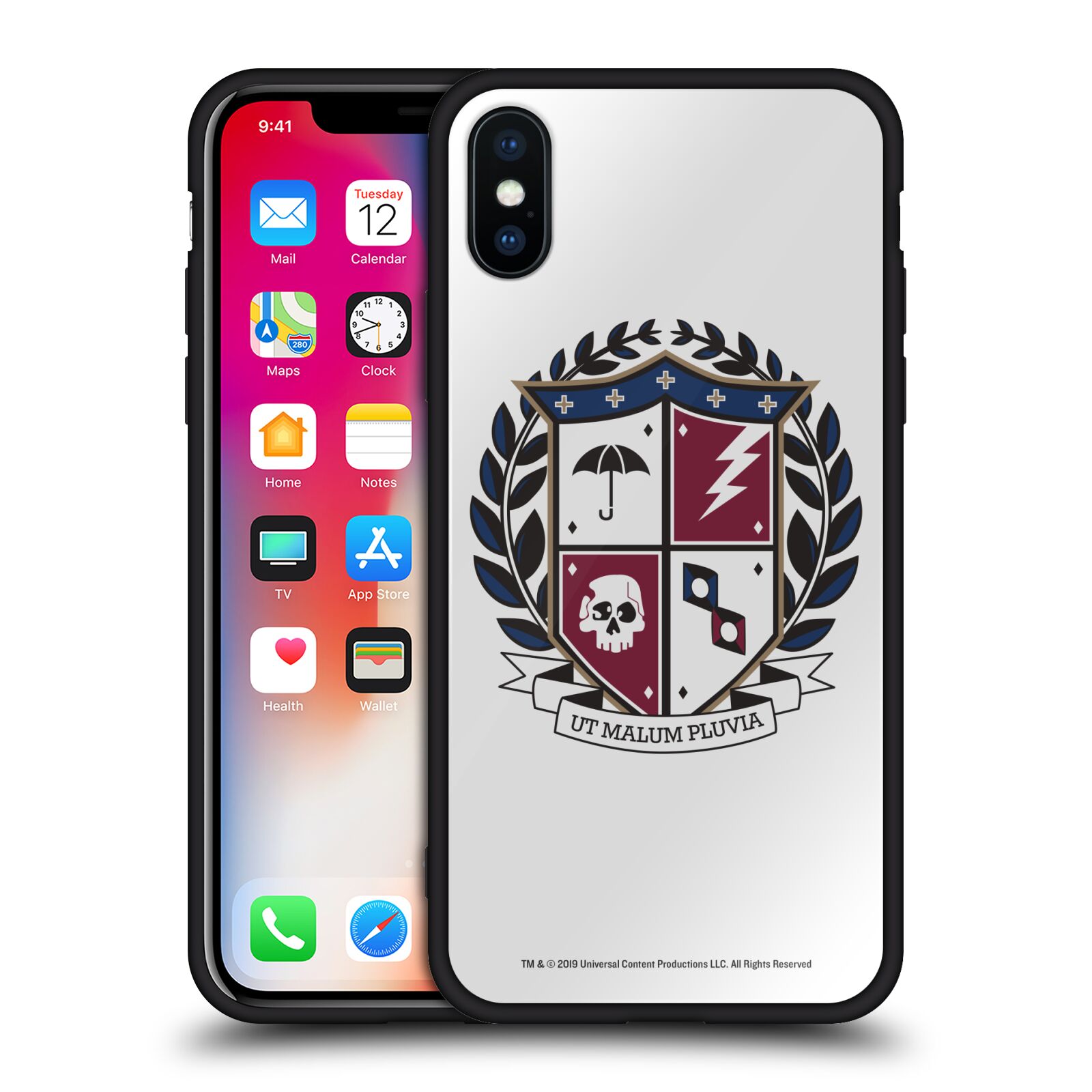 OFFIZIELLE DER UMBRELLA Academy Logos Schwarz Hybrid Glas Case für