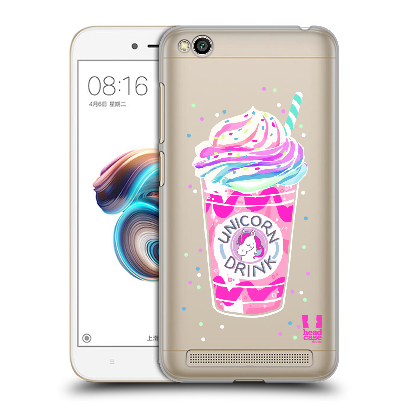 Pouzdra obaly a kryty na mobiln telefon Xiaomi Redmi 5A Plastové pouzdro na mobil Xiaomi Redmi 5A Head Case Unicorn drink empty