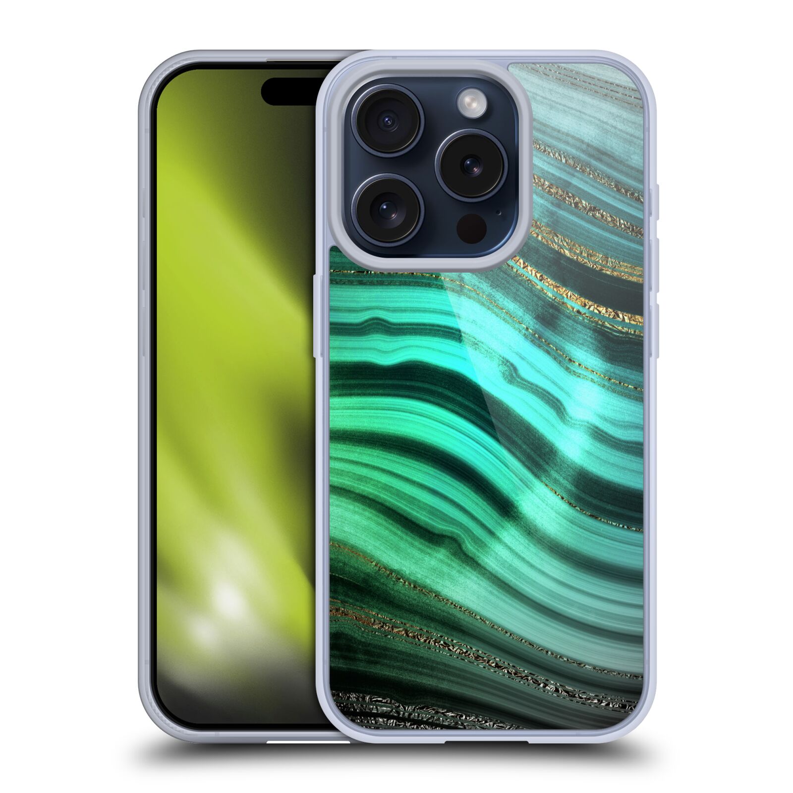 OFFIZIELLE UTART MALACHITE EMERALD WEICHE GEL HÜLLE FÜR APPLE IPHONE HANDYS - Bild 10 von 13