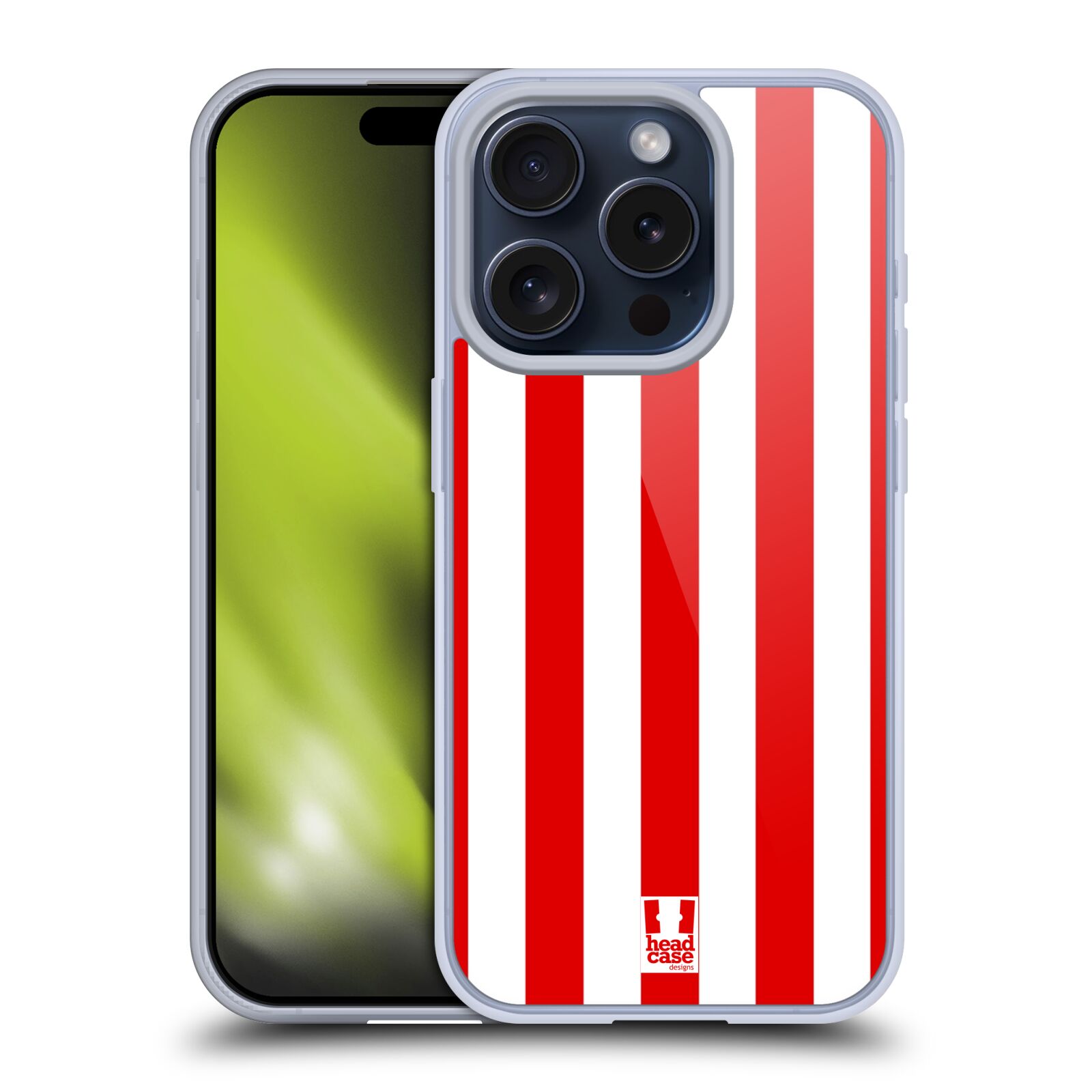 CUSTODIA HEAD CASE DESIGNS VERTICAL STRIPES SOFT GEL PER APPLE iPHONE PHONES - Foto 9 di 15
