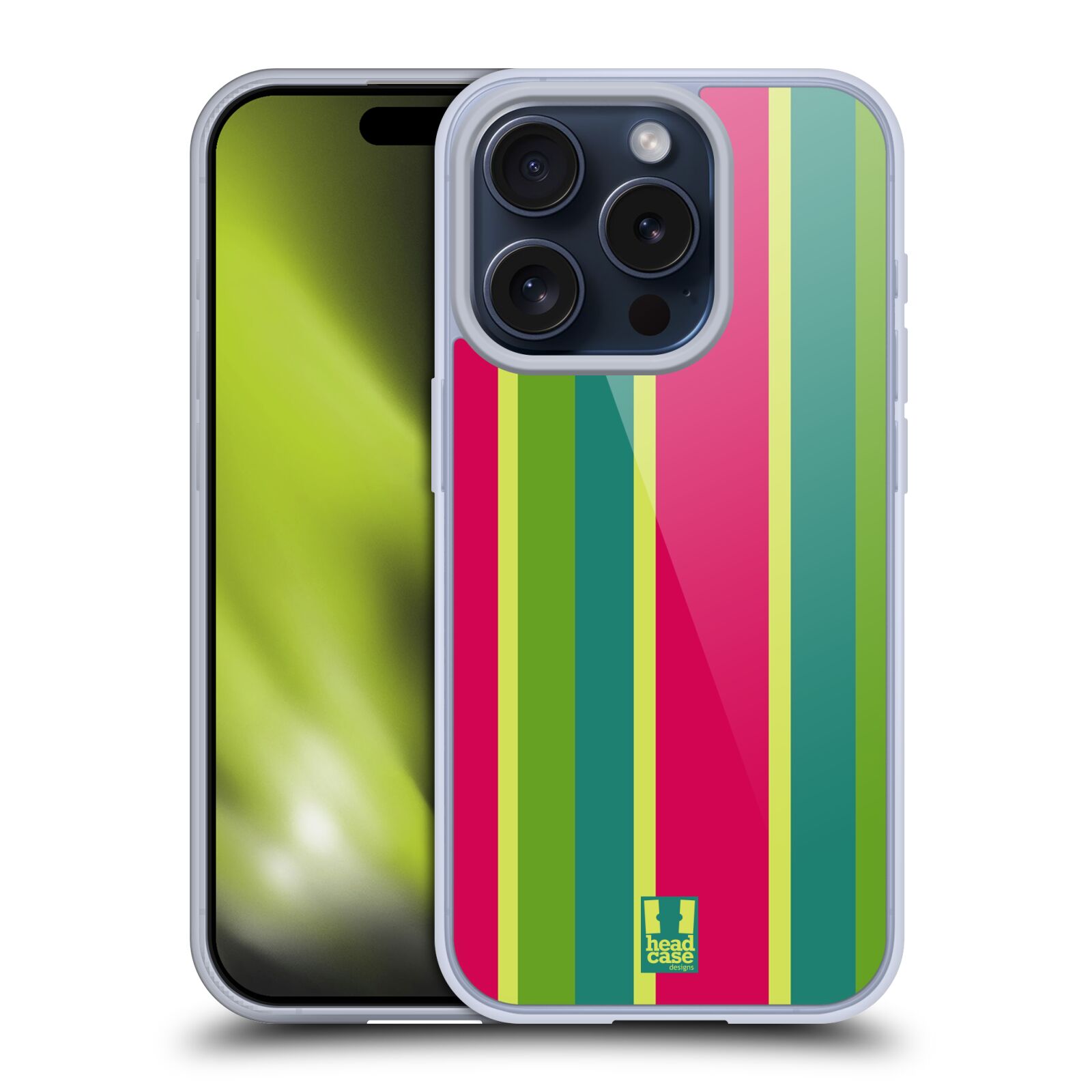 CUSTODIA HEAD CASE DESIGNS VERTICAL STRIPES SOFT GEL PER APPLE iPHONE PHONES - Foto 14 di 15