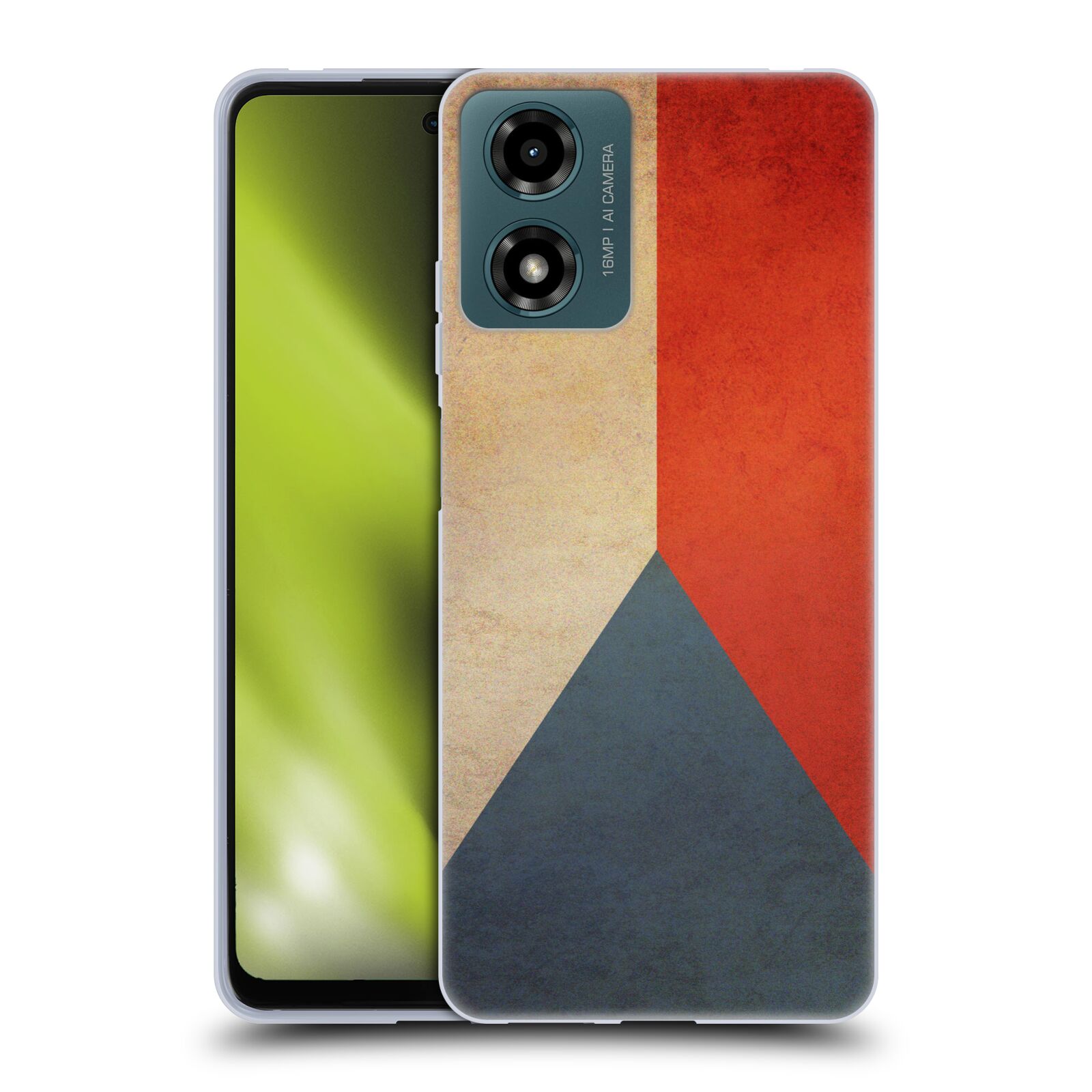 Silikonové pouzdro - Motorola Moto G04 / G24 - Head Case - VLAJKA ČESKÁ REPUBLIKA (Silikonový kryt, obal, pouzdro na mobilní telefon Motorola Moto G04 / G24 s motivem VLAJKA ČESKÁ REPUBLIKA)