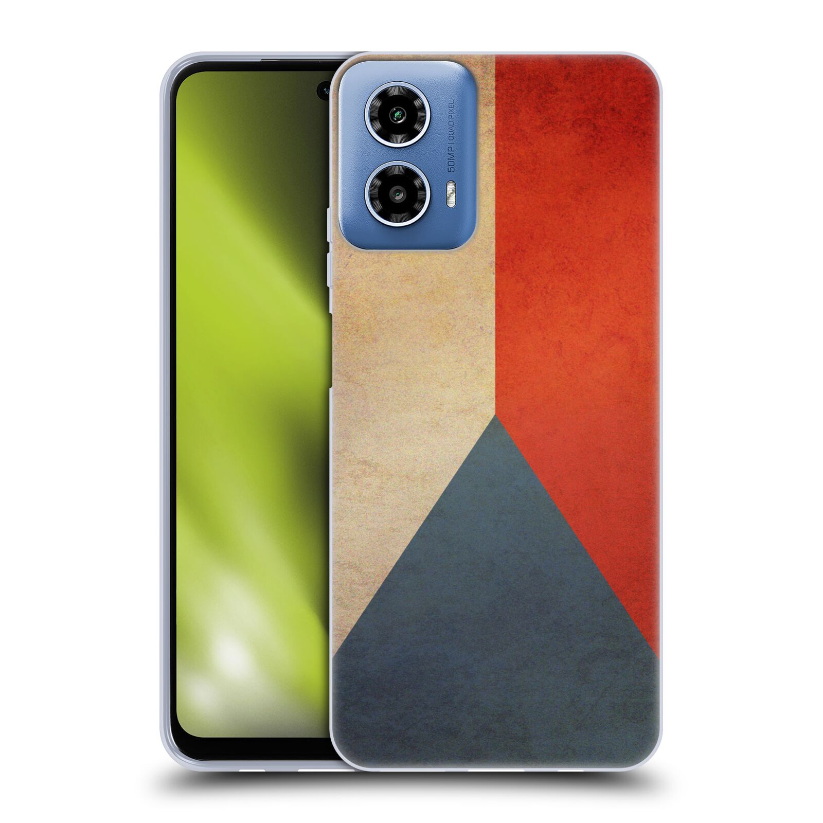 Silikonové pouzdro - Motorola Moto G34 5G - Head Case - VLAJKA ČESKÁ REPUBLIKA (Silikonový kryt, obal, pouzdro na mobilní telefon Motorola Moto G34 5G s motivem VLAJKA ČESKÁ REPUBLIKA)