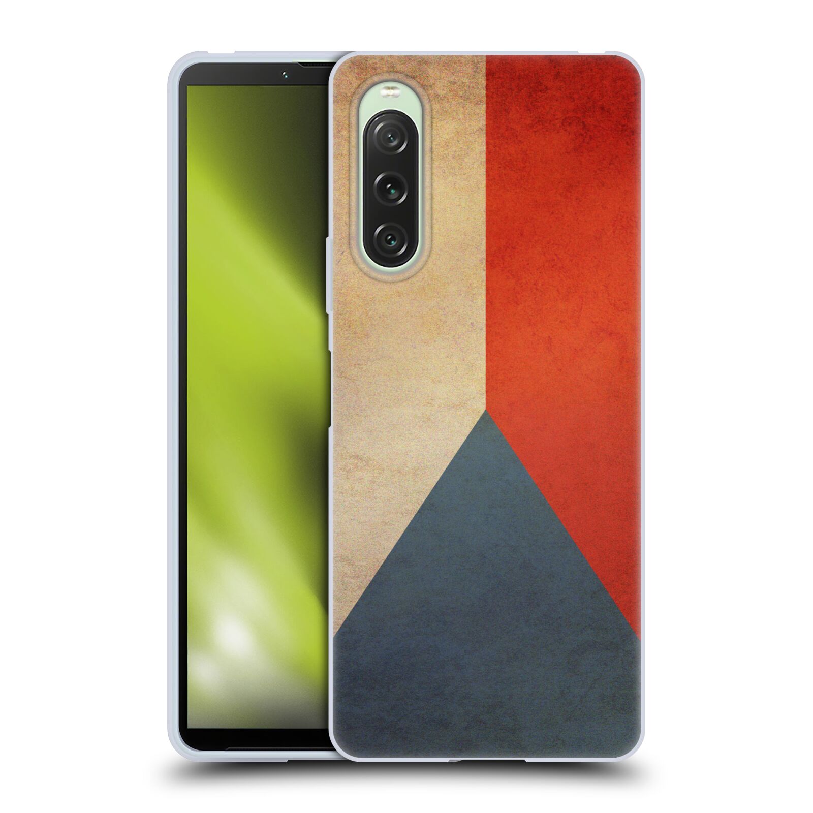 Silikonové pouzdro - Sony Xperia 10 V - Head Case - VLAJKA ČESKÁ REPUBLIKA (Silikonový kryt, obal, pouzdro na mobilní telefon Sony Xperia 10 V s motivem VLAJKA ČESKÁ REPUBLIKA)