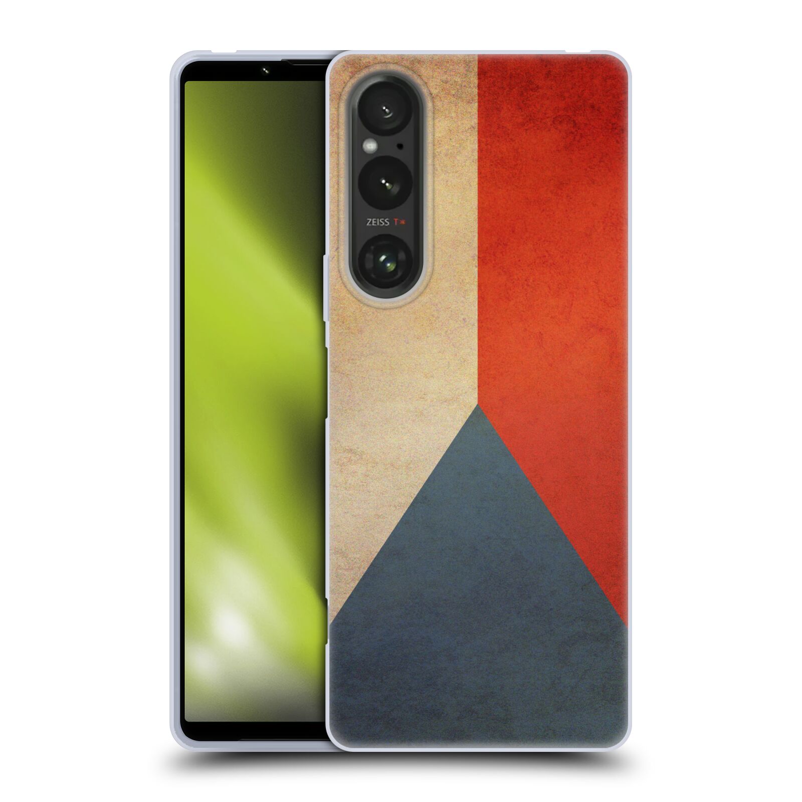 Silikonové pouzdro - Sony Xperia 1 V - Head Case - VLAJKA ČESKÁ REPUBLIKA (Silikonový kryt, obal, pouzdro na mobilní telefon Sony Xperia 1 V s motivem VLAJKA ČESKÁ REPUBLIKA)