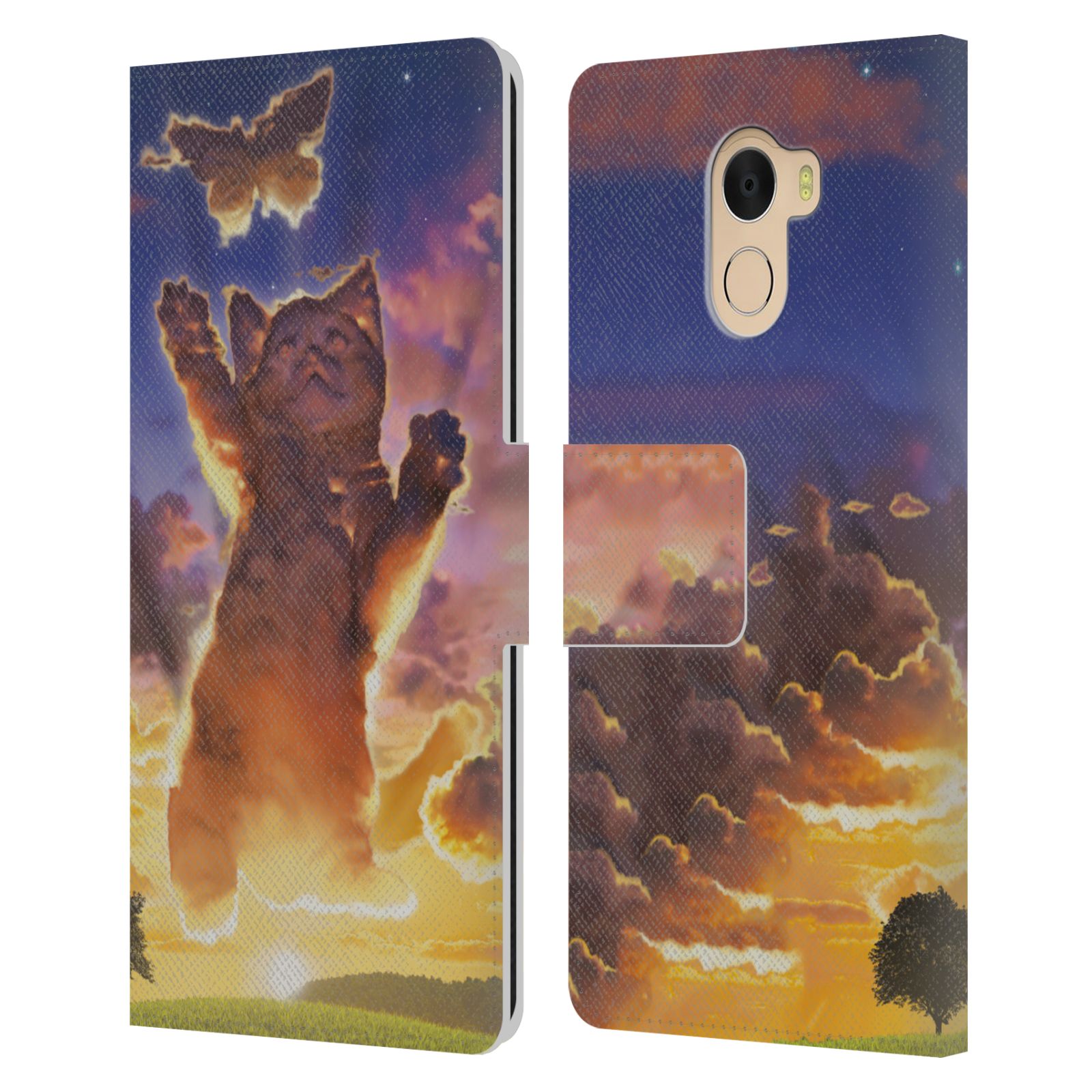 OFFICIAL VINCENT HIE FELIDAE LEATHER BOOK WALLET CASE FOR WILEYFOX & ESSENTIAL - Picture 8 of 11