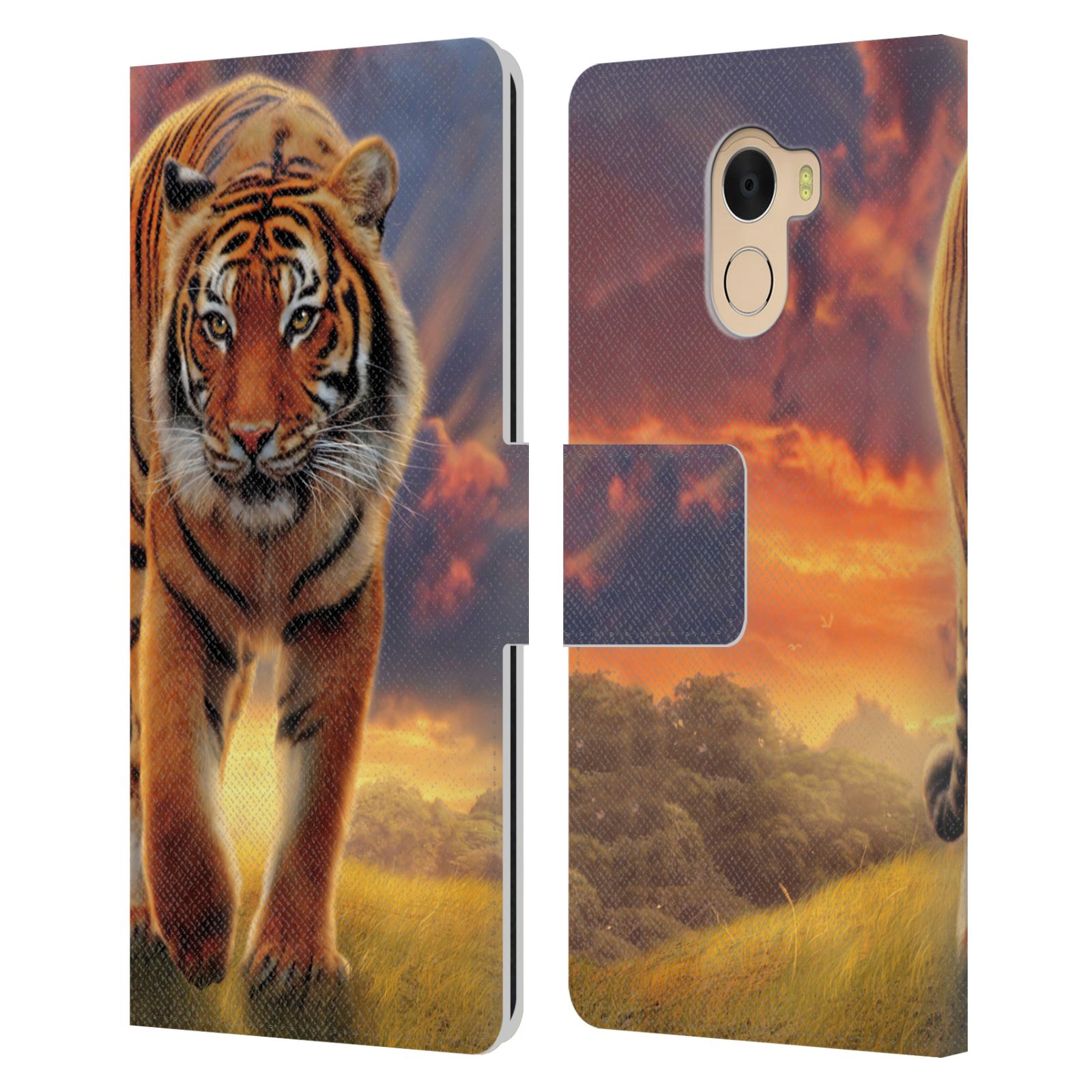 OFFICIAL VINCENT HIE FELIDAE LEATHER BOOK WALLET CASE FOR WILEYFOX & ESSENTIAL - Picture 11 of 11