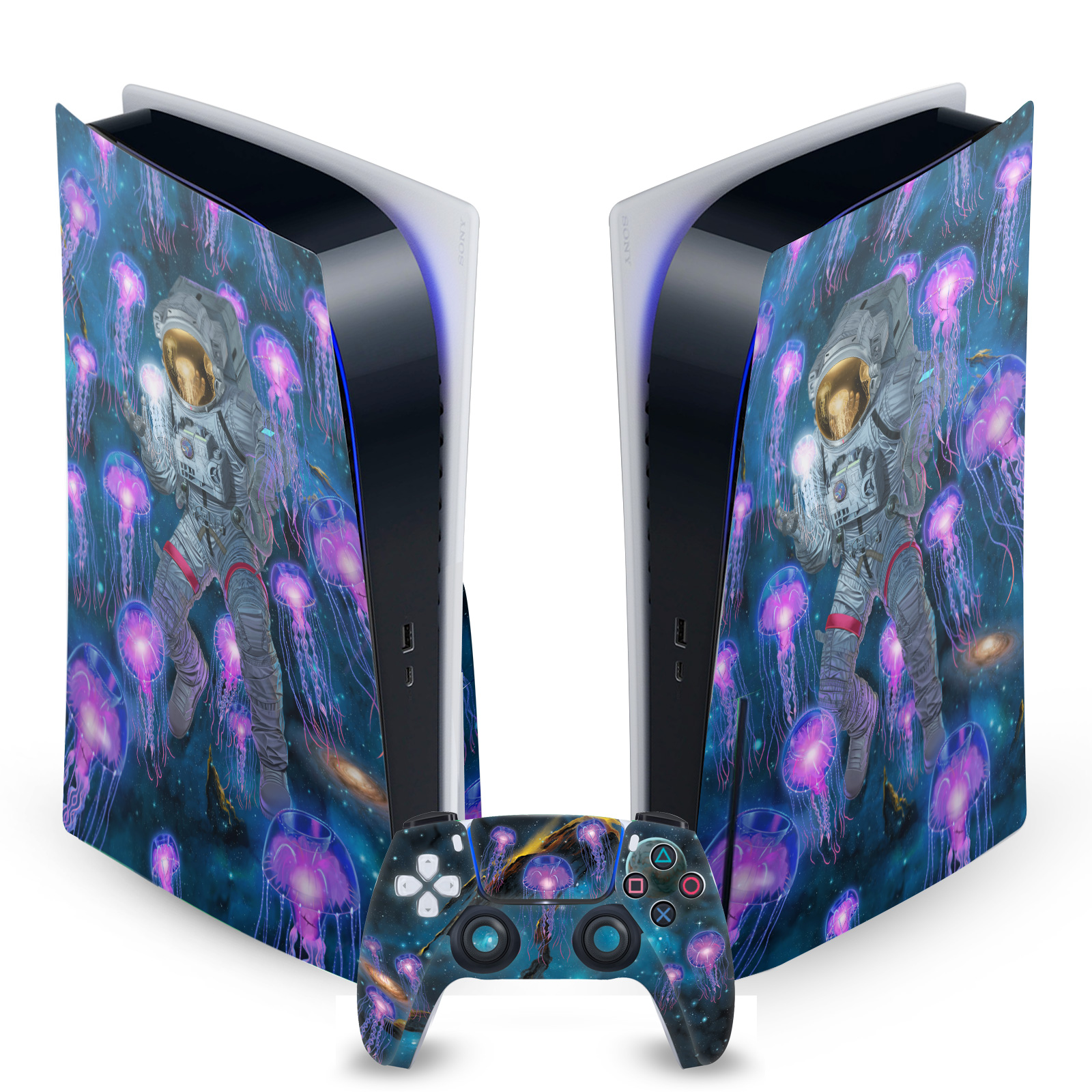 OFFICIAL VINCENT HIE COSMIC WONDER VINYL SKIN FOR SONY PS5 DISC EDITION BUNDLE