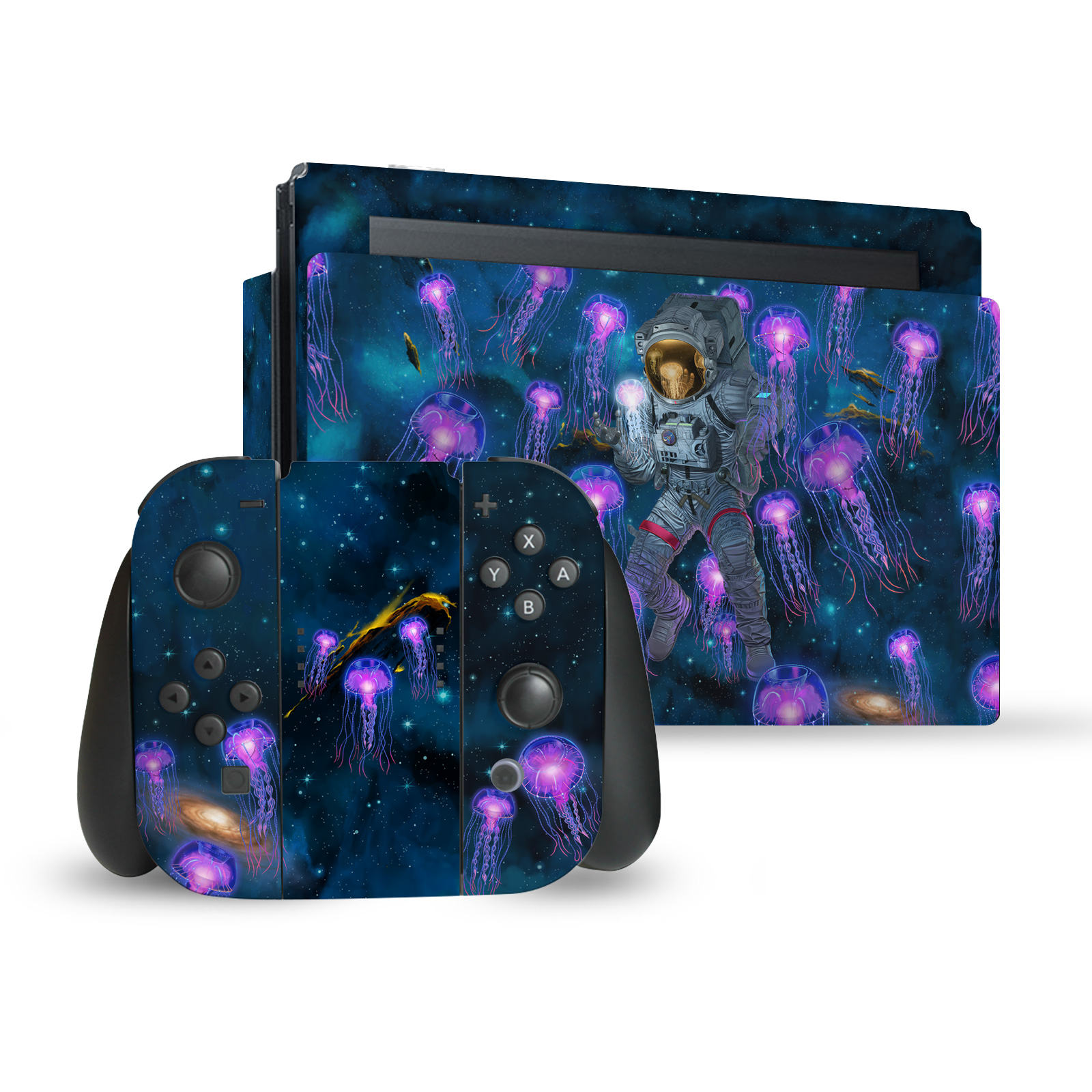 OFFICIAL VINCENT HIE COSMIC WONDER VINYL SKIN DECAL FOR NINTENDO SWITCH BUNDLE