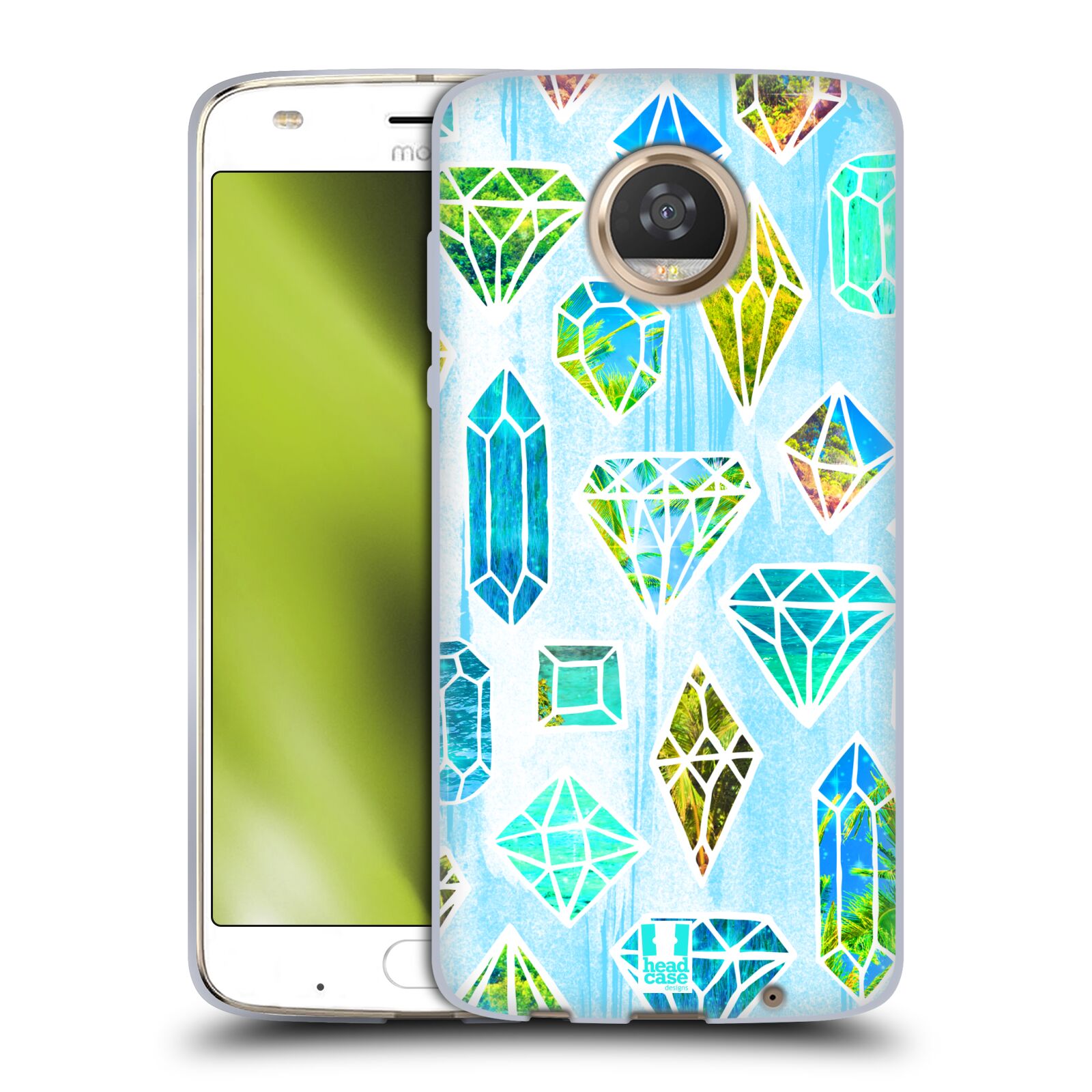 HEAD CASE DESIGNS VIVID PRINTED JEWELS SOFT GEL CASE FOR MOTOROLA PHONES - Picture 12 of 13