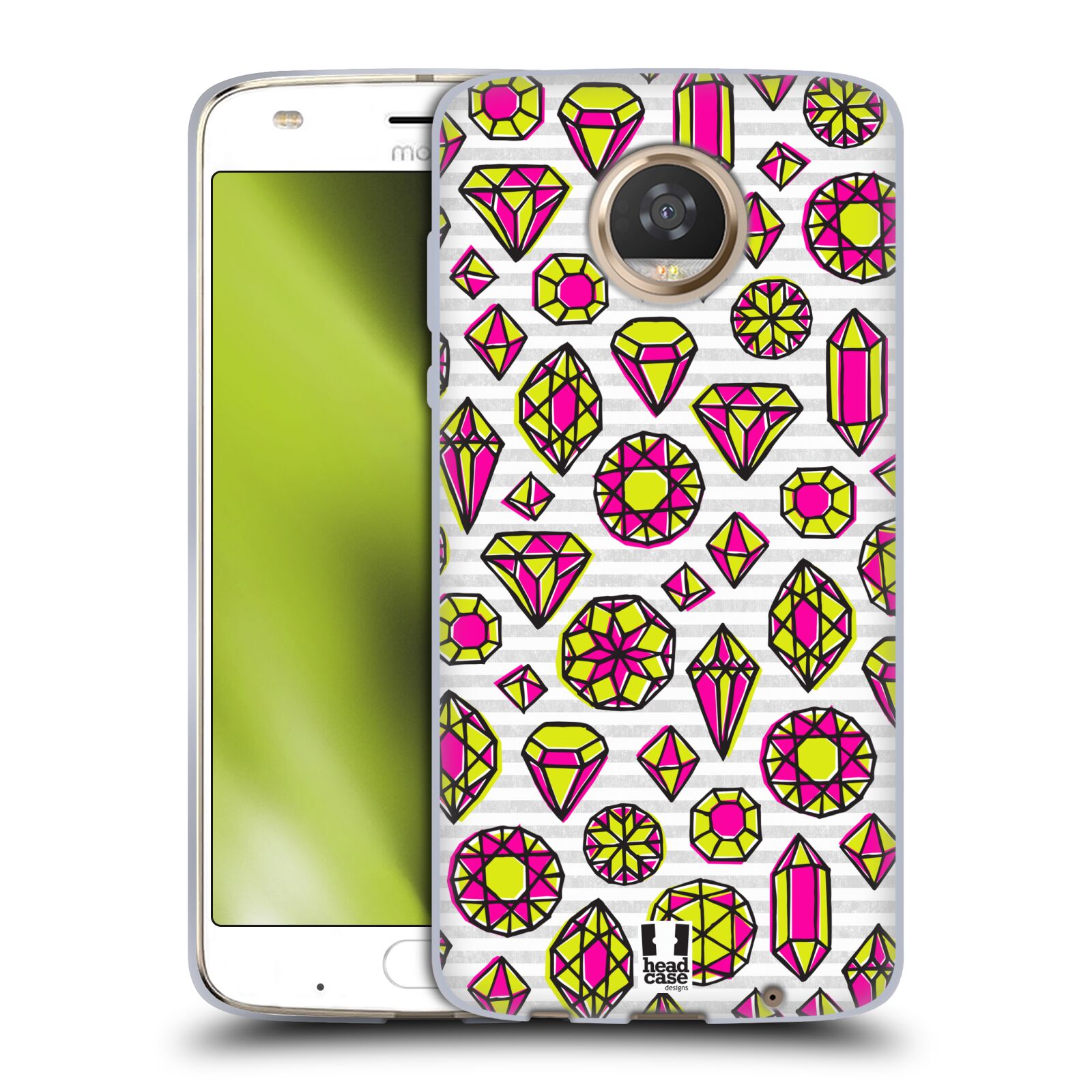 HEAD CASE DESIGNS VIVID PRINTED JEWELS SOFT GEL CASE FOR MOTOROLA PHONES - Picture 8 of 13