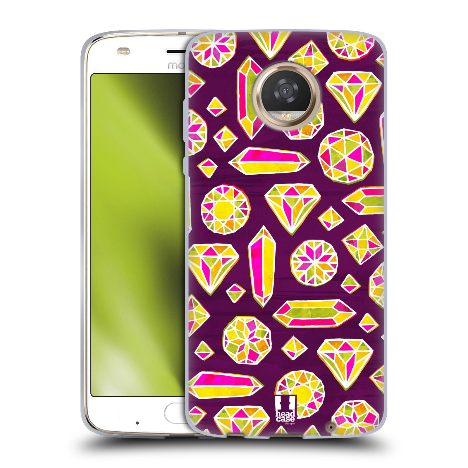 HEAD CASE DESIGNS VIVID PRINTED JEWELS SOFT GEL CASE FOR MOTOROLA PHONES - Picture 13 of 13