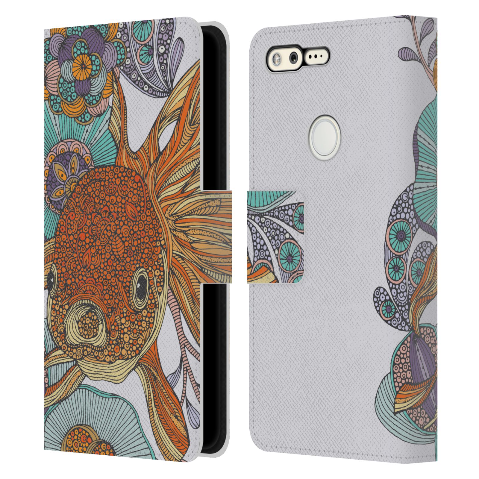 OFFICIAL VALENTINA ANIMALS AND FLORAL LEATHER BOOK WALLET CASE FOR GOOGLE PHONES - Picture 10 of 20