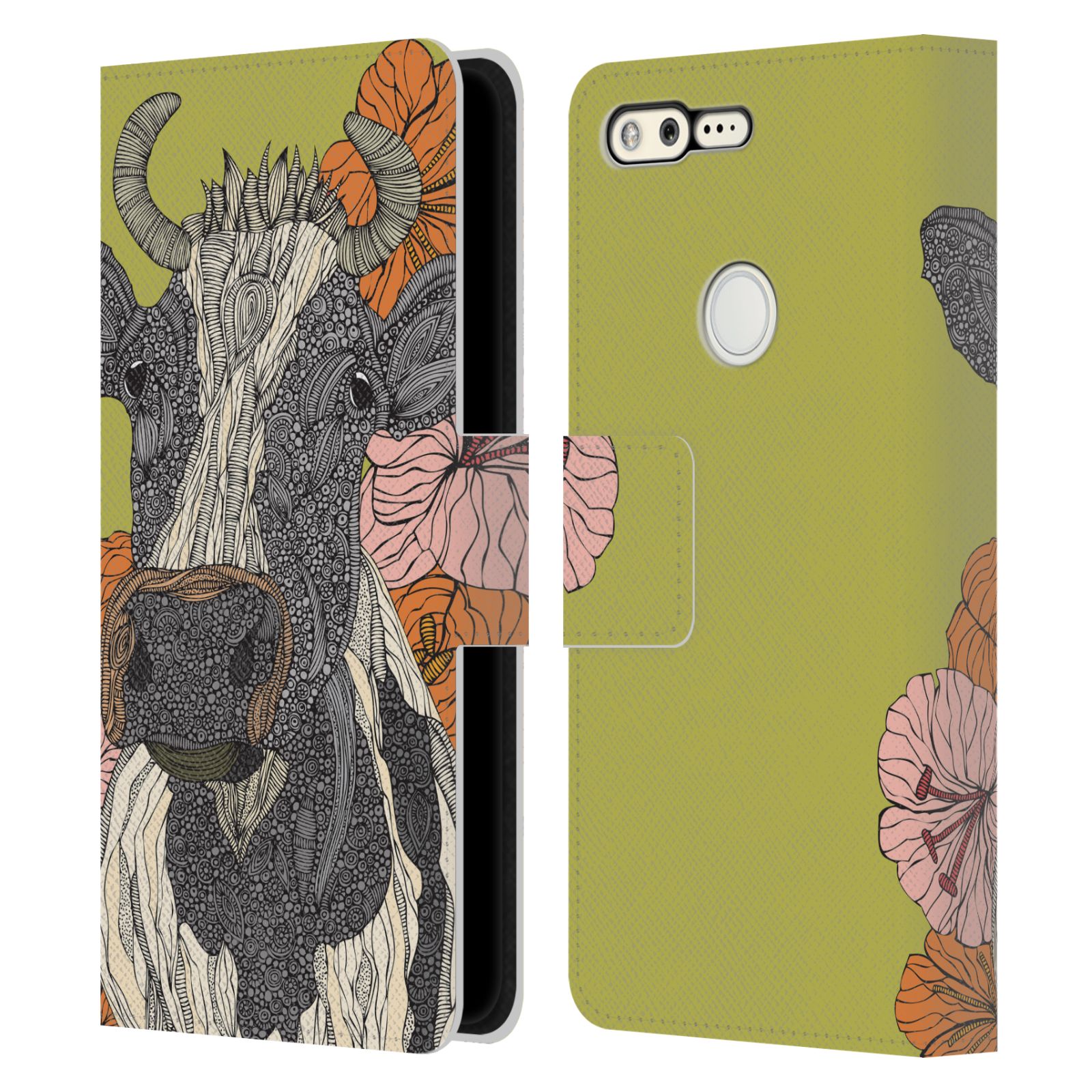 OFFICIAL VALENTINA ANIMALS AND FLORAL LEATHER BOOK WALLET CASE FOR GOOGLE PHONES - Picture 12 of 20