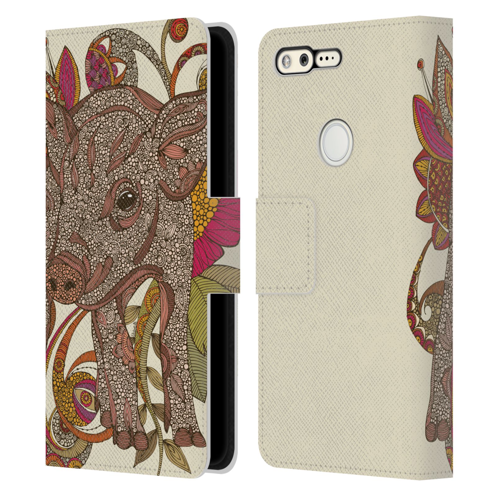 OFFICIAL VALENTINA ANIMALS AND FLORAL LEATHER BOOK WALLET CASE FOR GOOGLE PHONES - Picture 13 of 20