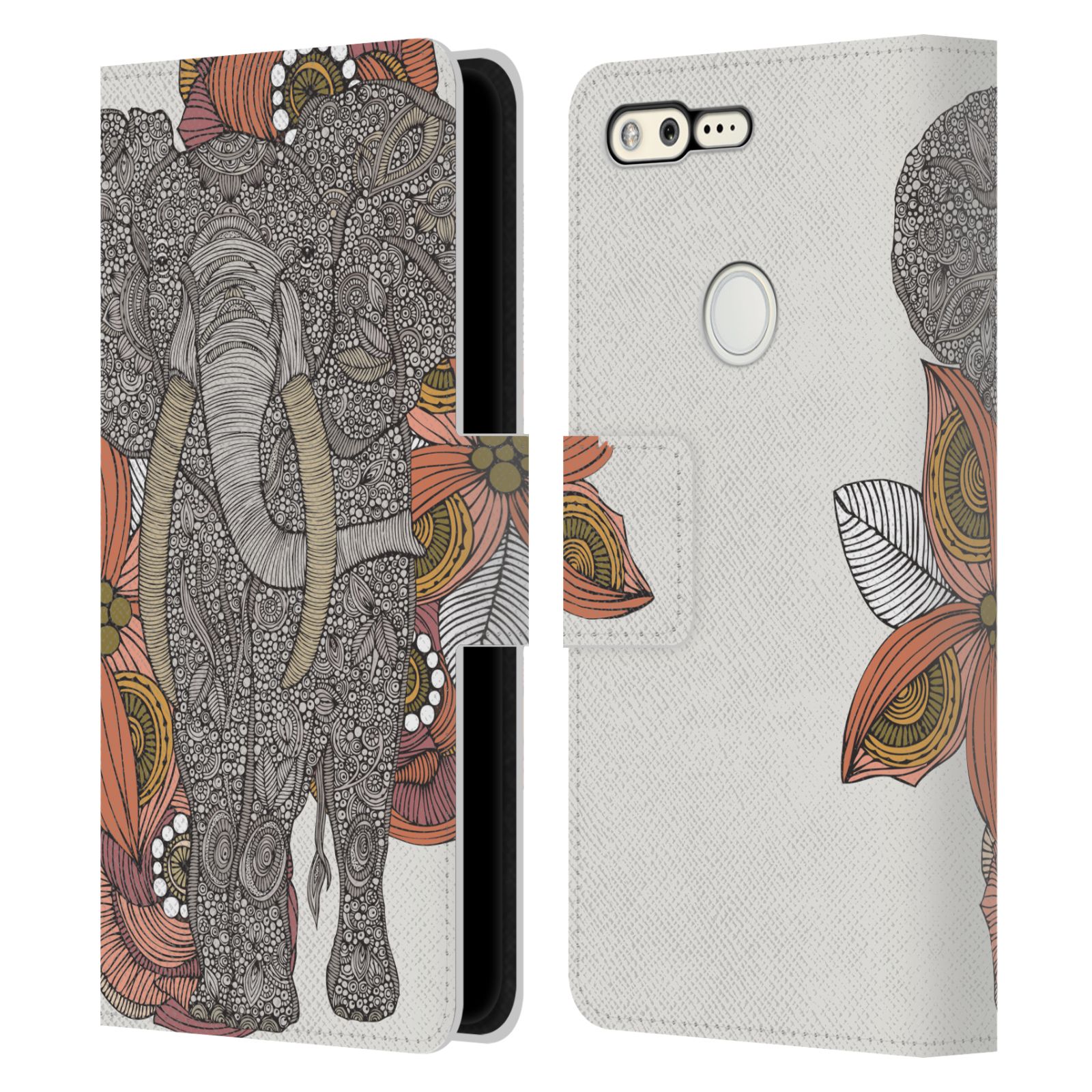 OFFICIAL VALENTINA ANIMALS AND FLORAL LEATHER BOOK WALLET CASE FOR GOOGLE PHONES - Picture 14 of 20