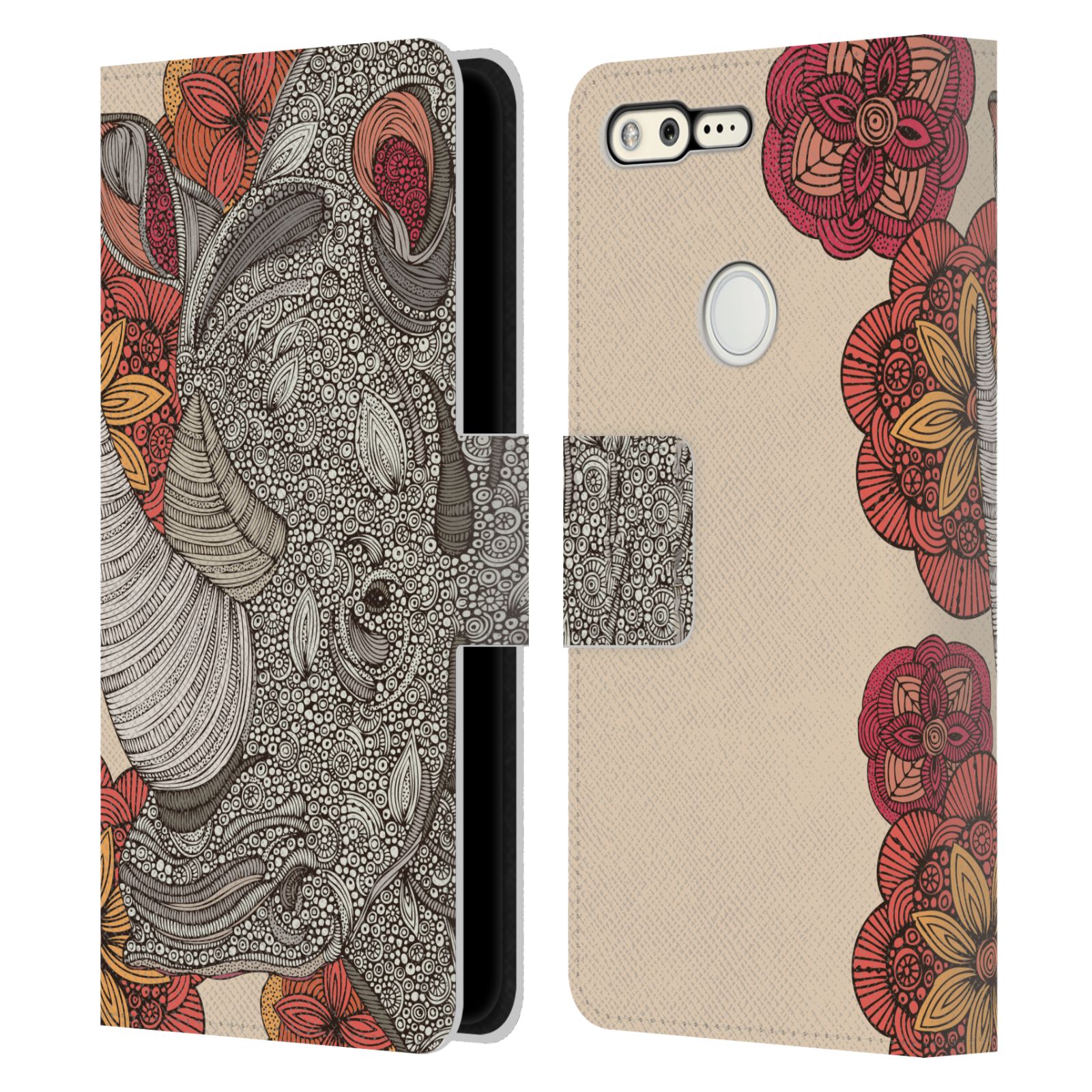 OFFICIAL VALENTINA ANIMALS AND FLORAL LEATHER BOOK WALLET CASE FOR GOOGLE PHONES - Picture 17 of 20