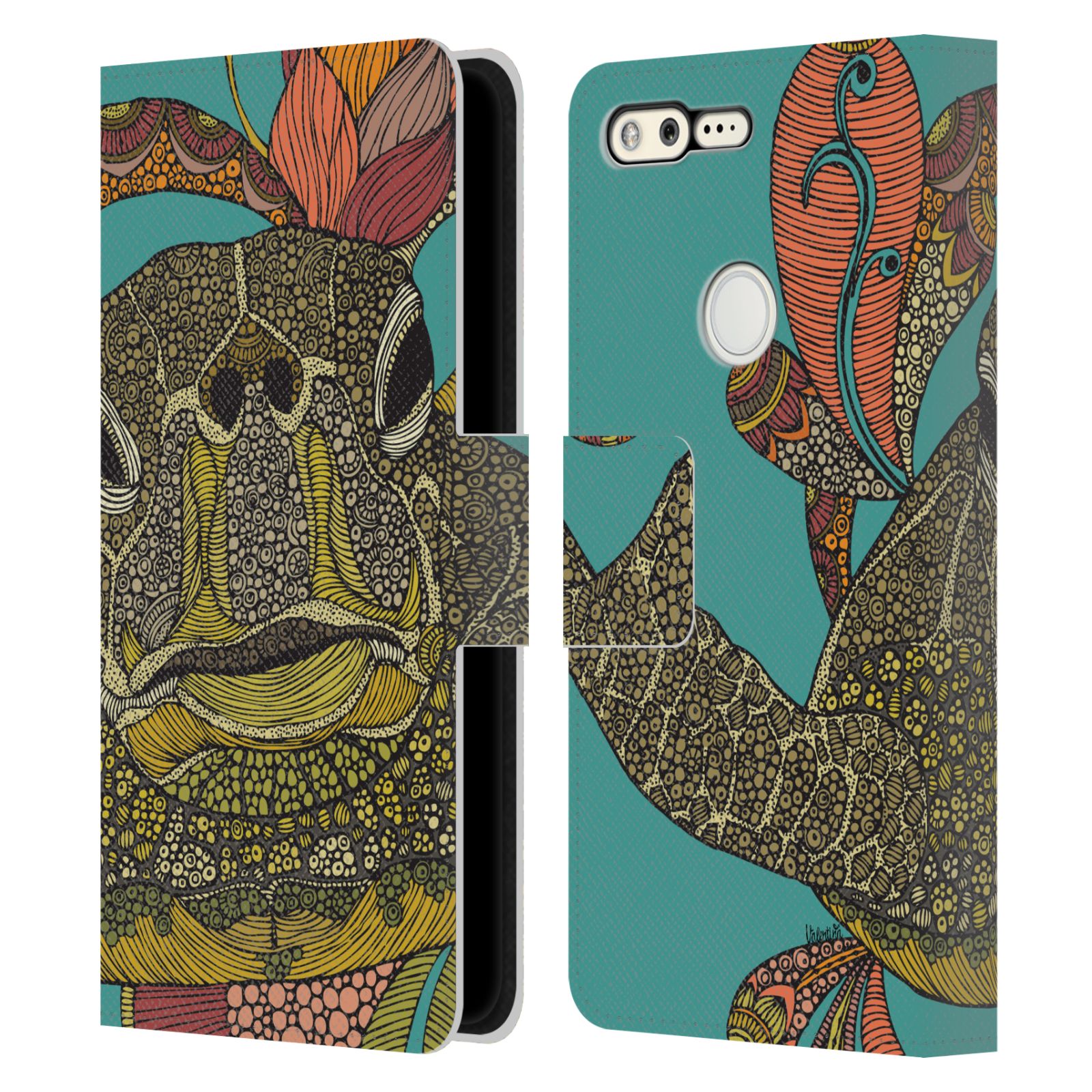 OFFICIAL VALENTINA ANIMALS AND FLORAL LEATHER BOOK WALLET CASE FOR GOOGLE PHONES - Picture 20 of 20