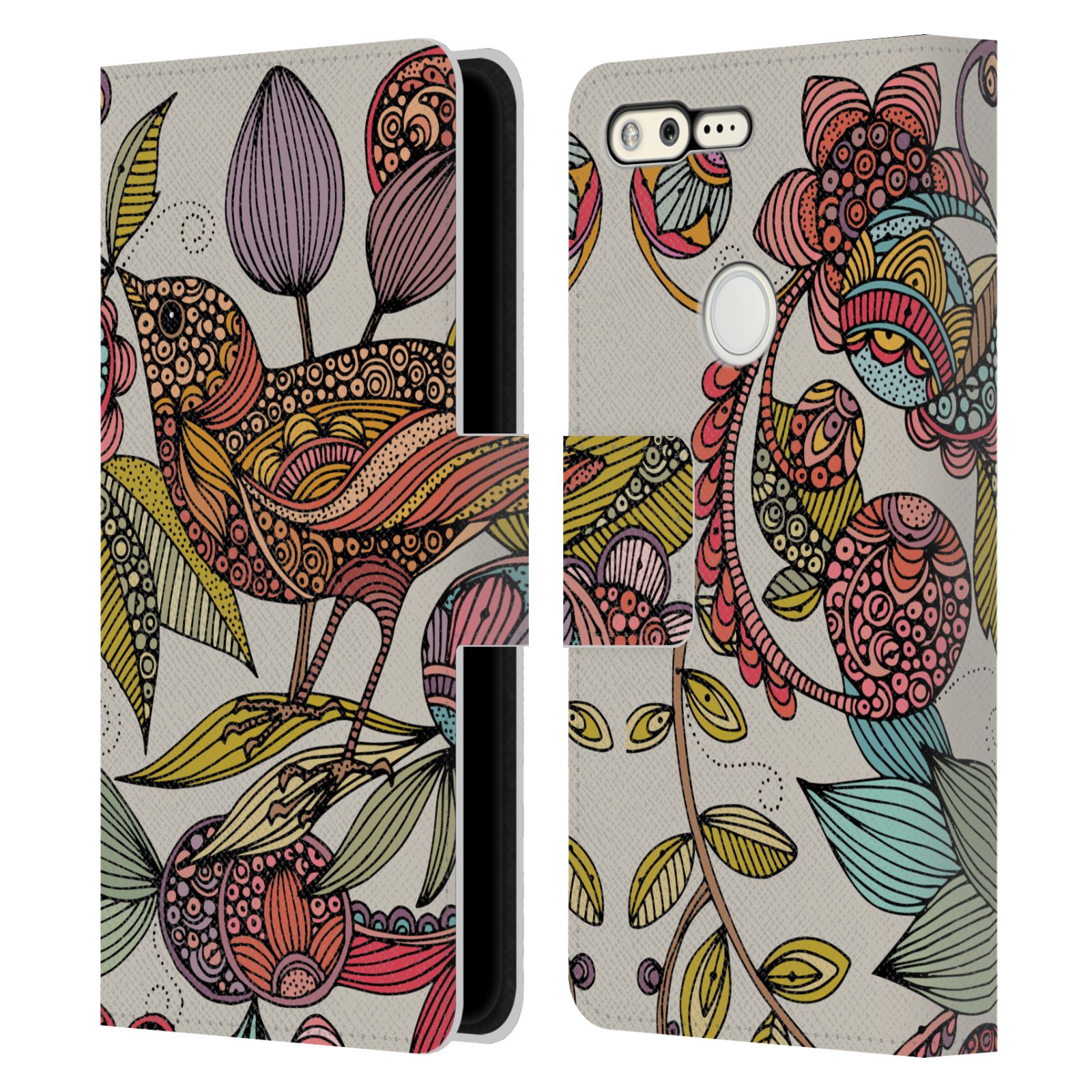 OFFICIAL VALENTINA BIRDS LEATHER BOOK WALLET CASE COVER FOR GOOGLE PHONES - Picture 12 of 21