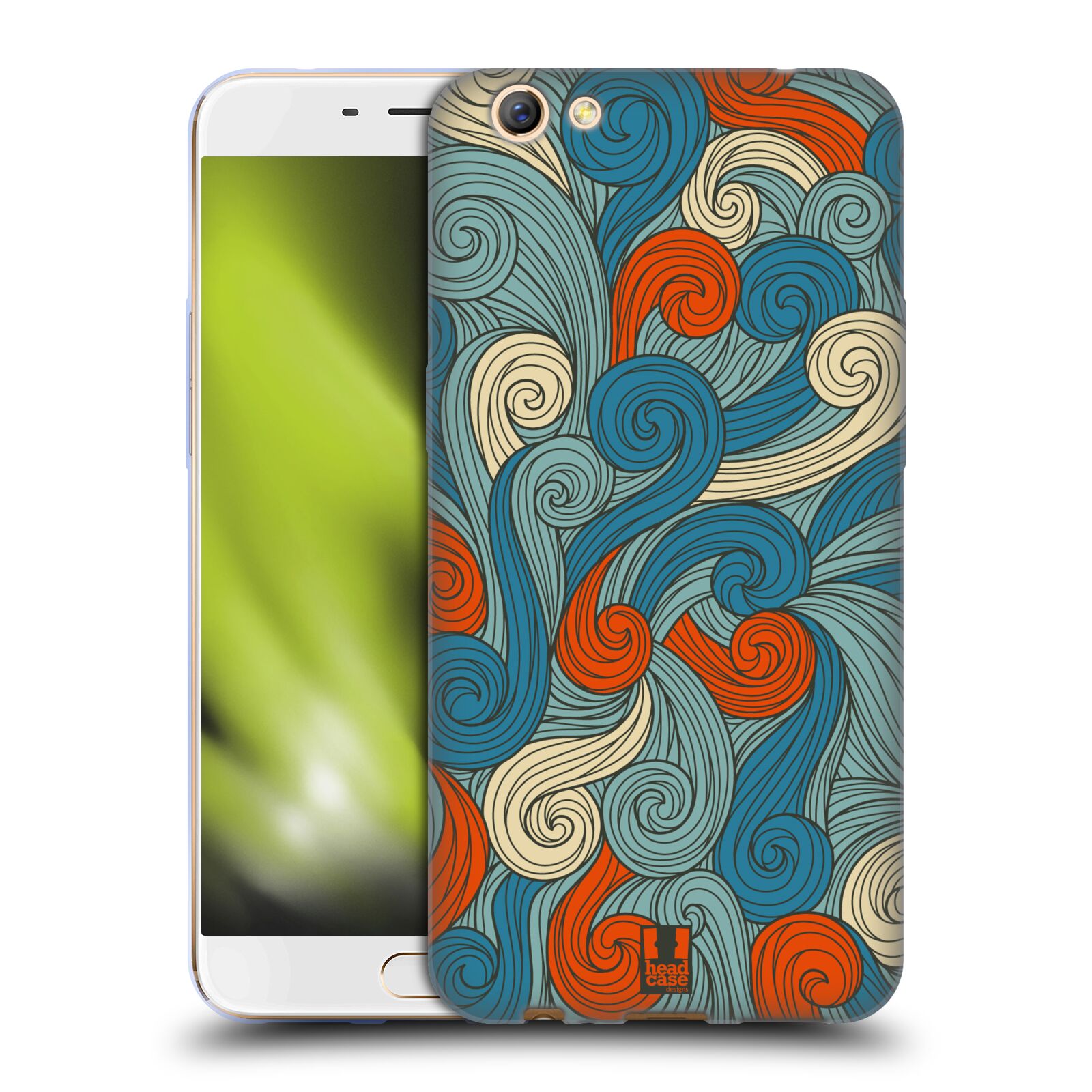HEAD CASE DESIGNS VIVID SWIRLS SOFT GEL CASE FOR OPPO PHONES