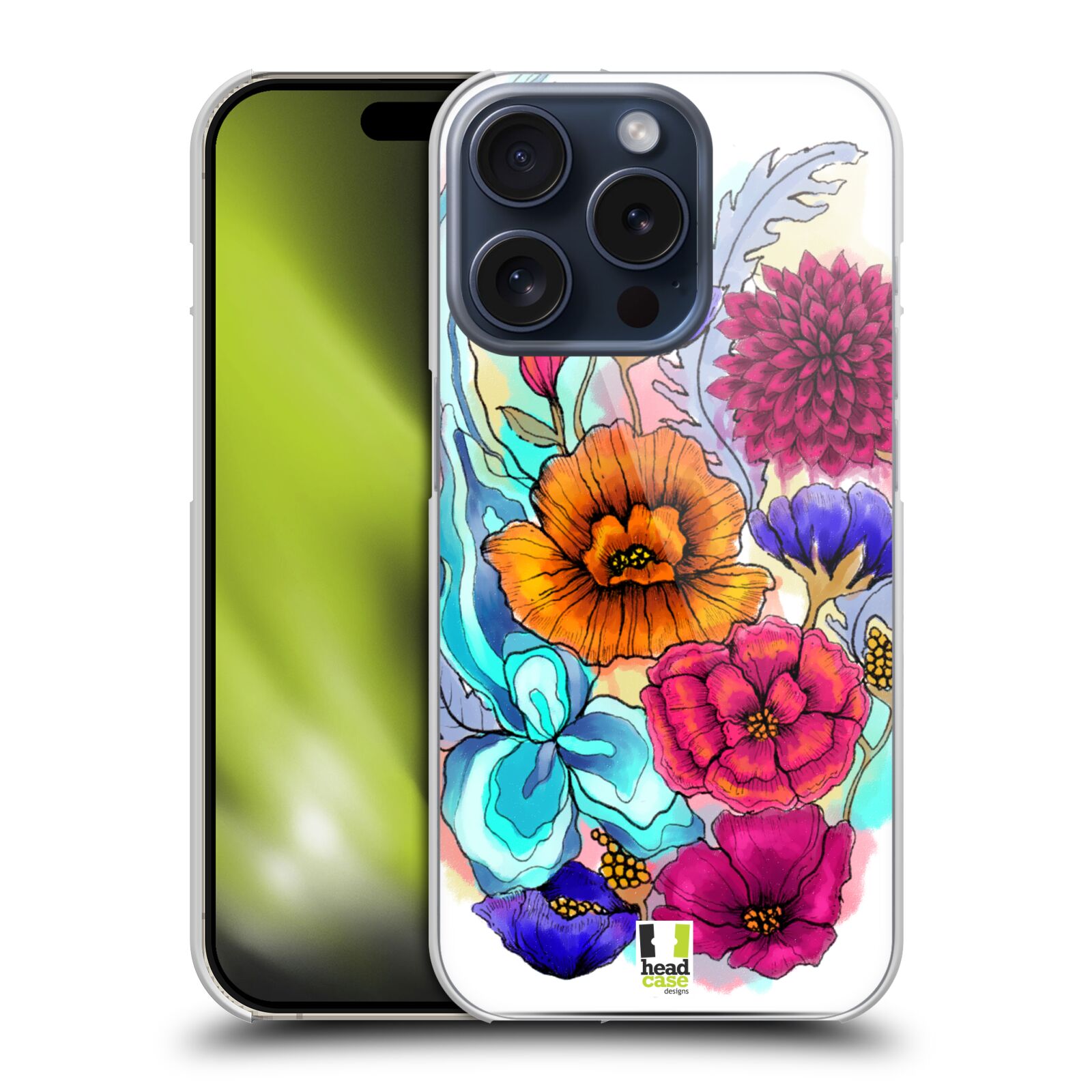 HEAD CASE DESIGNS WATERCOLOURED FLOWERS HARD BACK CASE FOR APPLE iPHONE PHONES - Picture 8 of 12