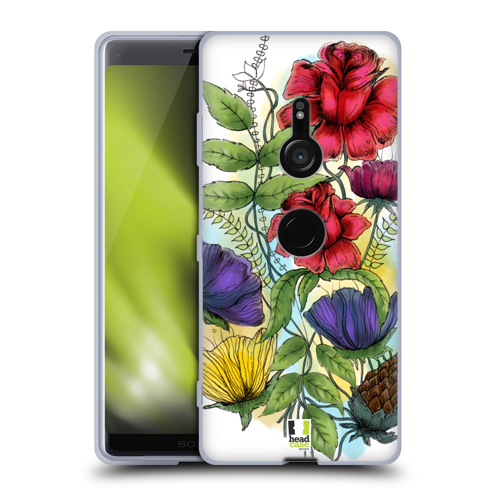 HEAD CASE DESIGNS WATERCOLOURED FLOWERS SOFT GEL CASE FOR SONY PHONES 1 - Picture 10 of 12