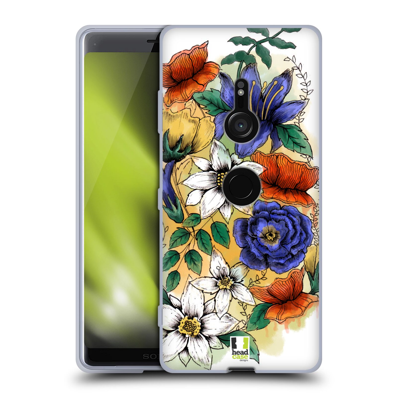 HEAD CASE DESIGNS WATERCOLOURED FLOWERS SOFT GEL CASE FOR SONY PHONES 1 - Picture 11 of 12