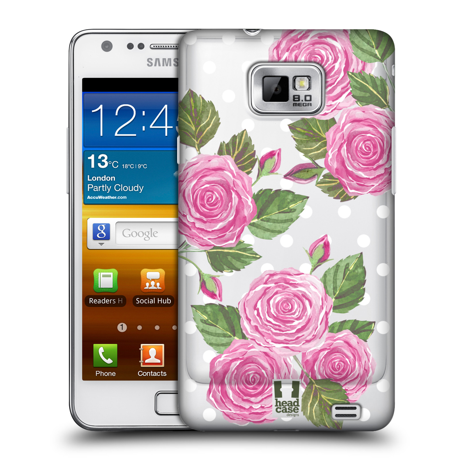 Plastové pouzdro na mobil Samsung Galaxy S II - Head Case - Hezoučké růžičky - průhledné