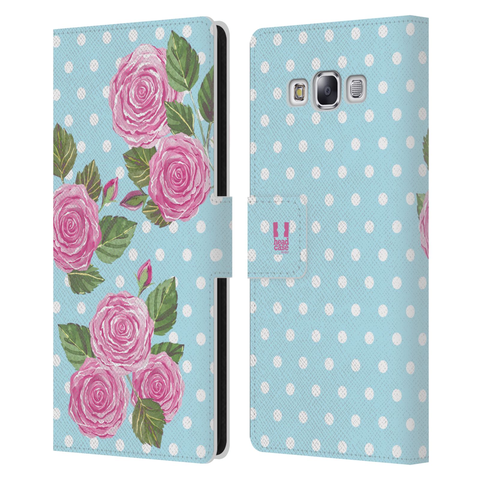 HEAD CASE DESIGNS WATERCOLOUR FLOWERS 2 LEATHER BOOK CASE FOR SAMSUNG PHONES 3 - Picture 7 of 11
