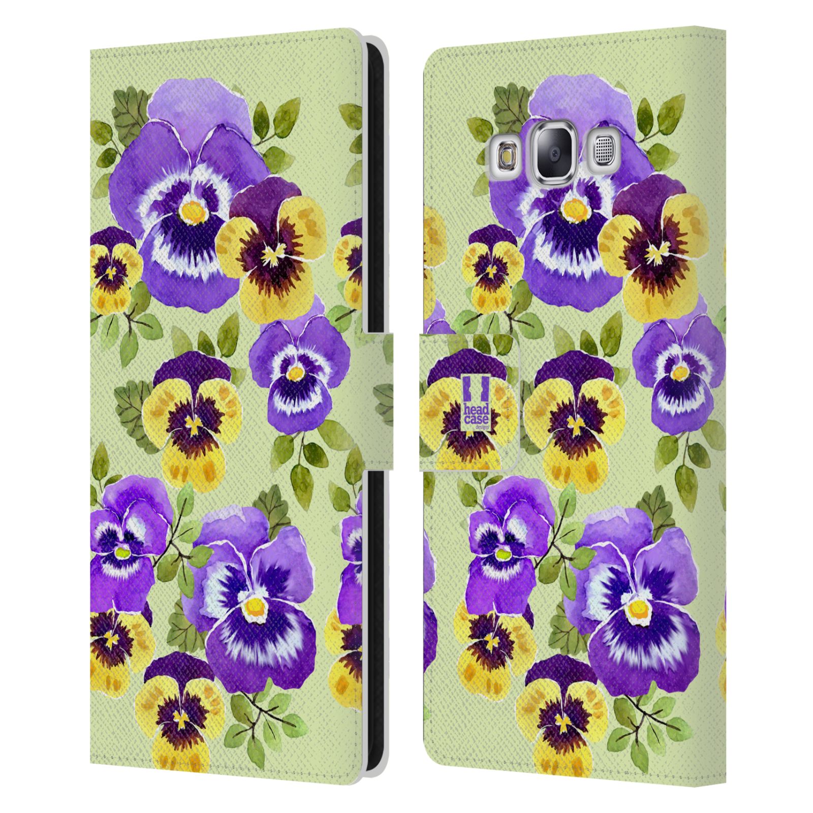 HEAD CASE DESIGNS WATERCOLOUR FLOWERS 2 LEATHER BOOK CASE FOR SAMSUNG PHONES 3 - Picture 9 of 11