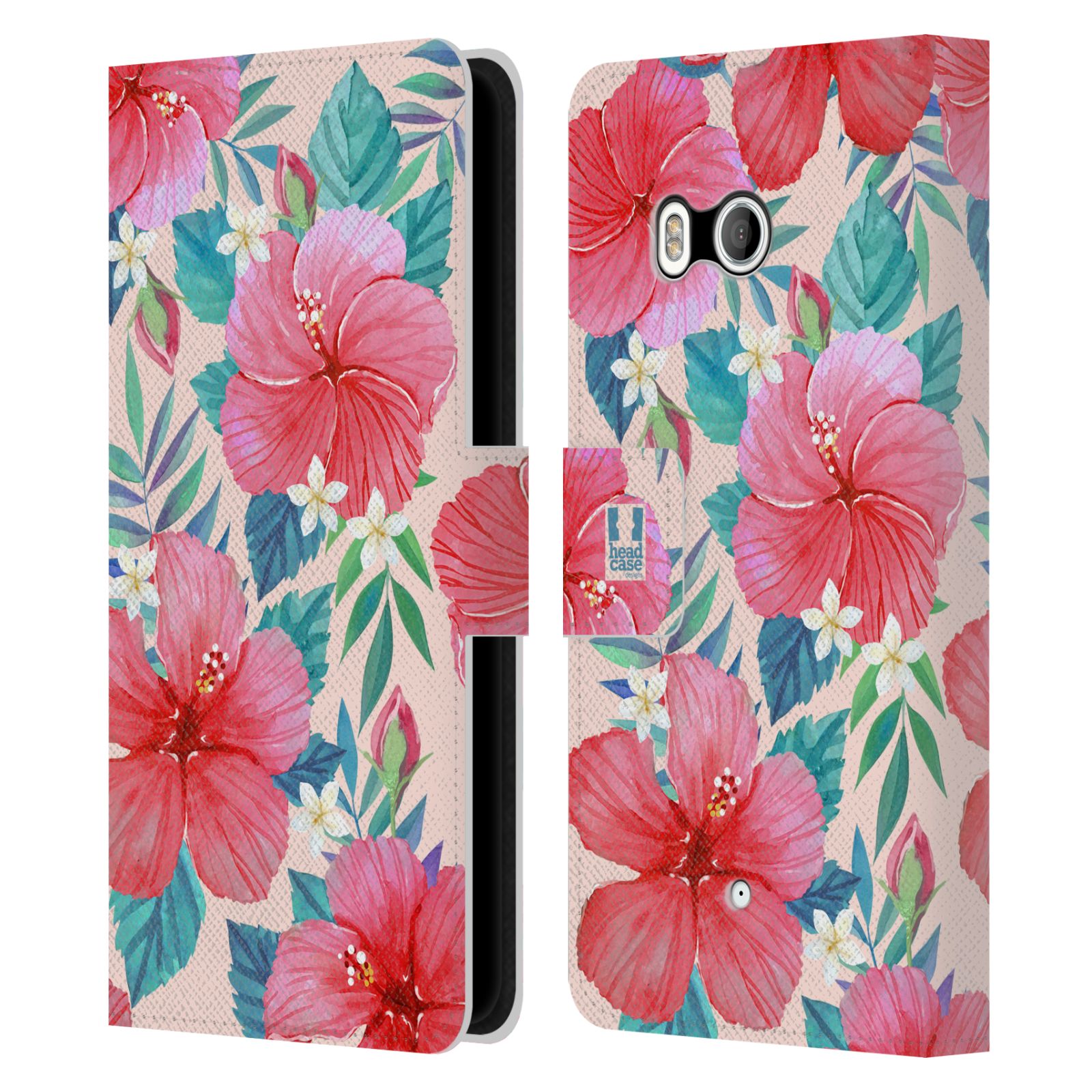 FUNDA HEAD CASE DESIGNS CON DIBUJO DE ACUARELA 2 FLORES DE CUERO PARA TELÉFONOS HTC 1 - Imagen 7 de 7