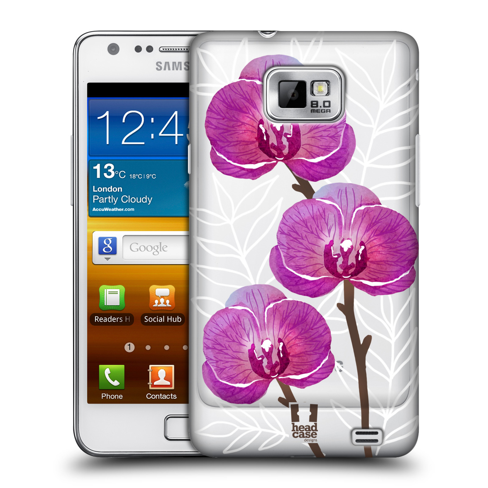 Plastové pouzdro na mobil Samsung Galaxy S II - Head Case - Hezoučké kvítky - průhledné