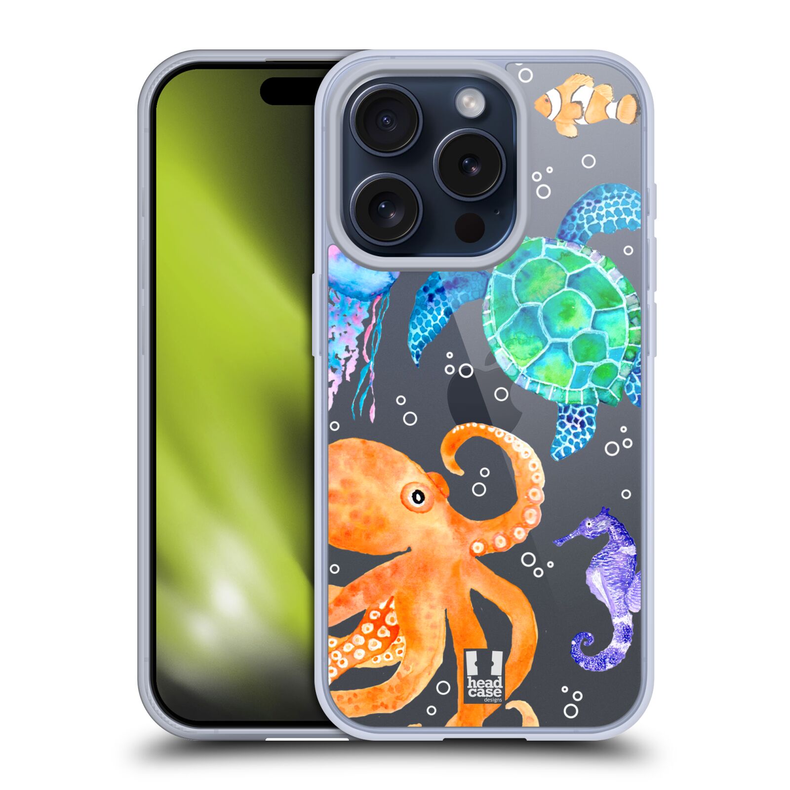 HEAD CASE DESIGNS WASSERFARBENE SEA LIFE WEICHE GEL-HÜLLE FÜR APPLE iPhone HANDYS - Bild 8 von 10