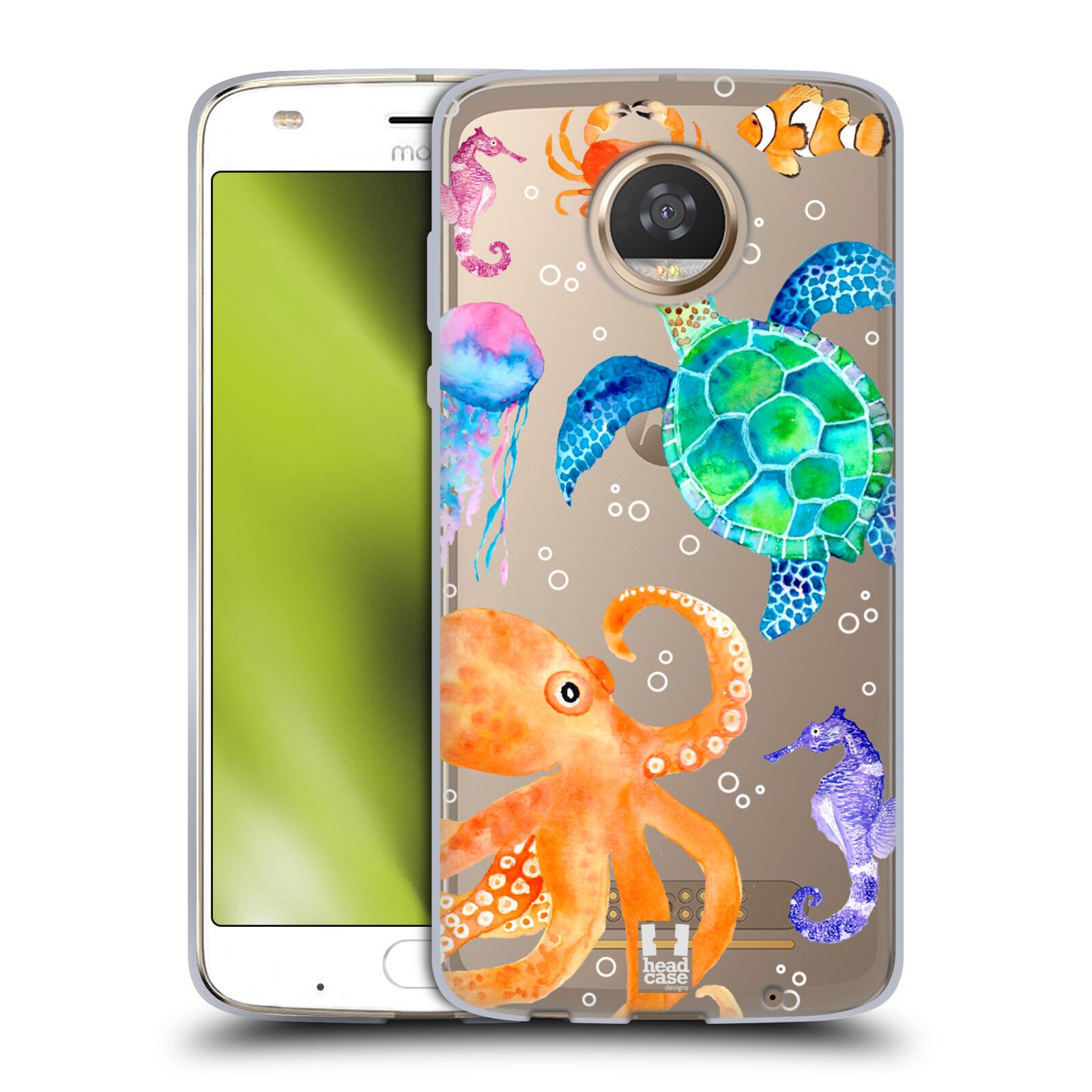 HEAD CASE DESIGNS WATERCOLOURED SEA LIFE SOFT GEL CASE FOR MOTOROLA PHONES 2 - Picture 8 of 10