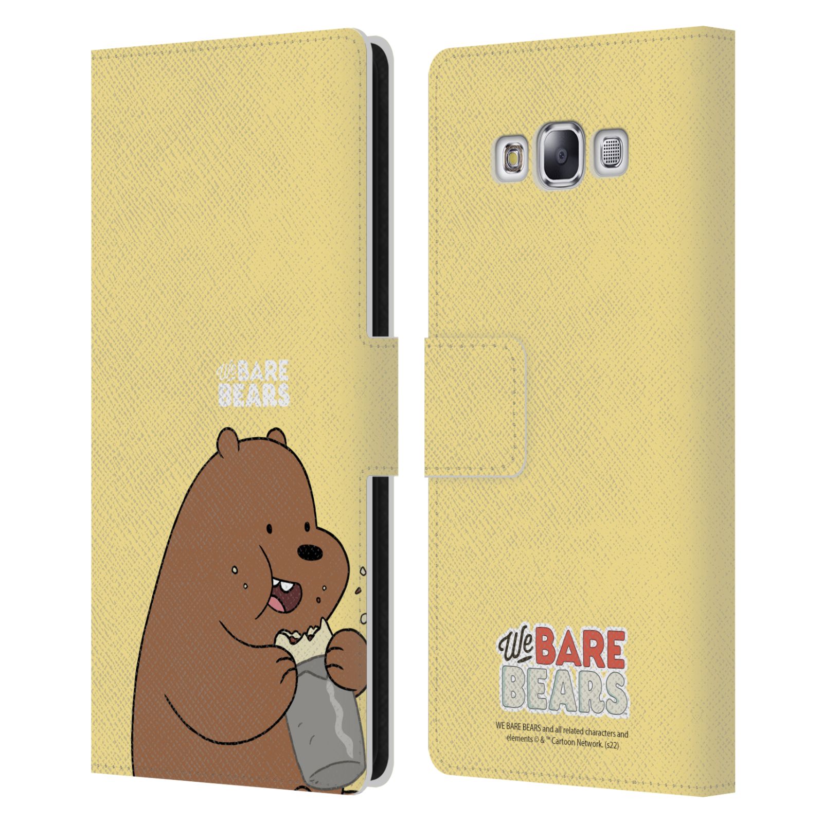OFFICIAL WE BARE BEARS CHARACTER ART LEATHER BOOK CASE FOR SAMSUNG PHONES 3