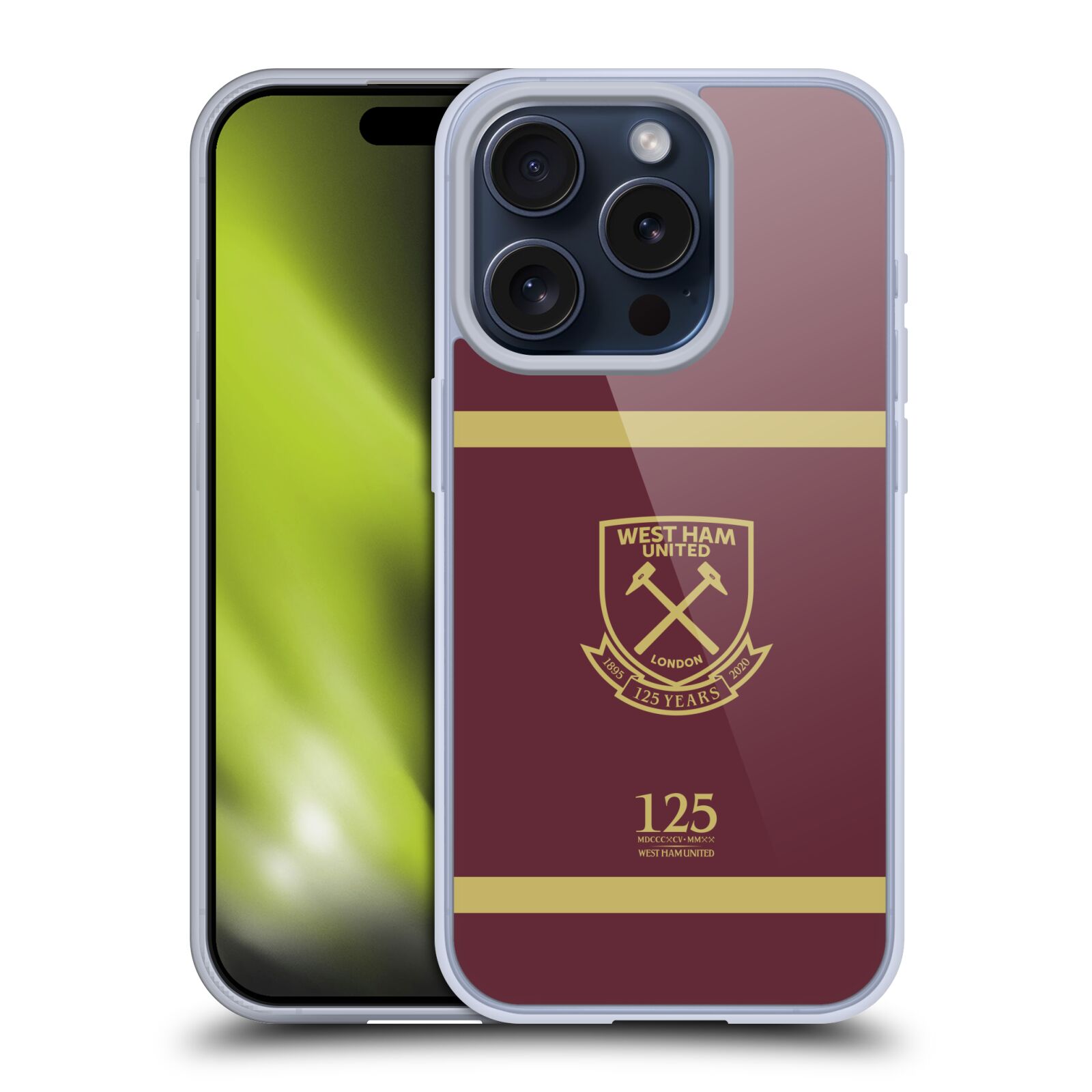 WEST HAM UNITED FC 125 YEAR ANNIVERSARY SOFT GEL CASE FOR APPLE iPHONE PHONES - 第 11/15 張圖片