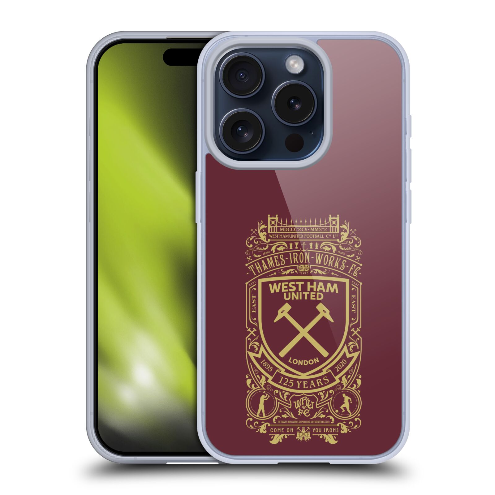 WEST HAM UNITED FC 125 YEAR ANNIVERSARY SOFT GEL CASE FOR APPLE iPHONE PHONES - 第 13/15 張圖片