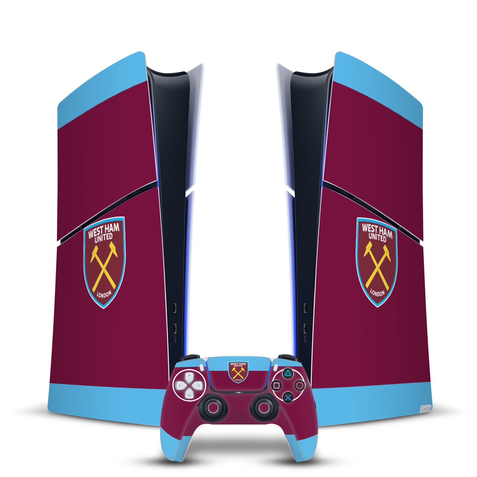 WEST HAM UNITED FC ART VINYL SKIN FOR PS5 SLIM DIGITAL CONSOLE & CONTROLLER