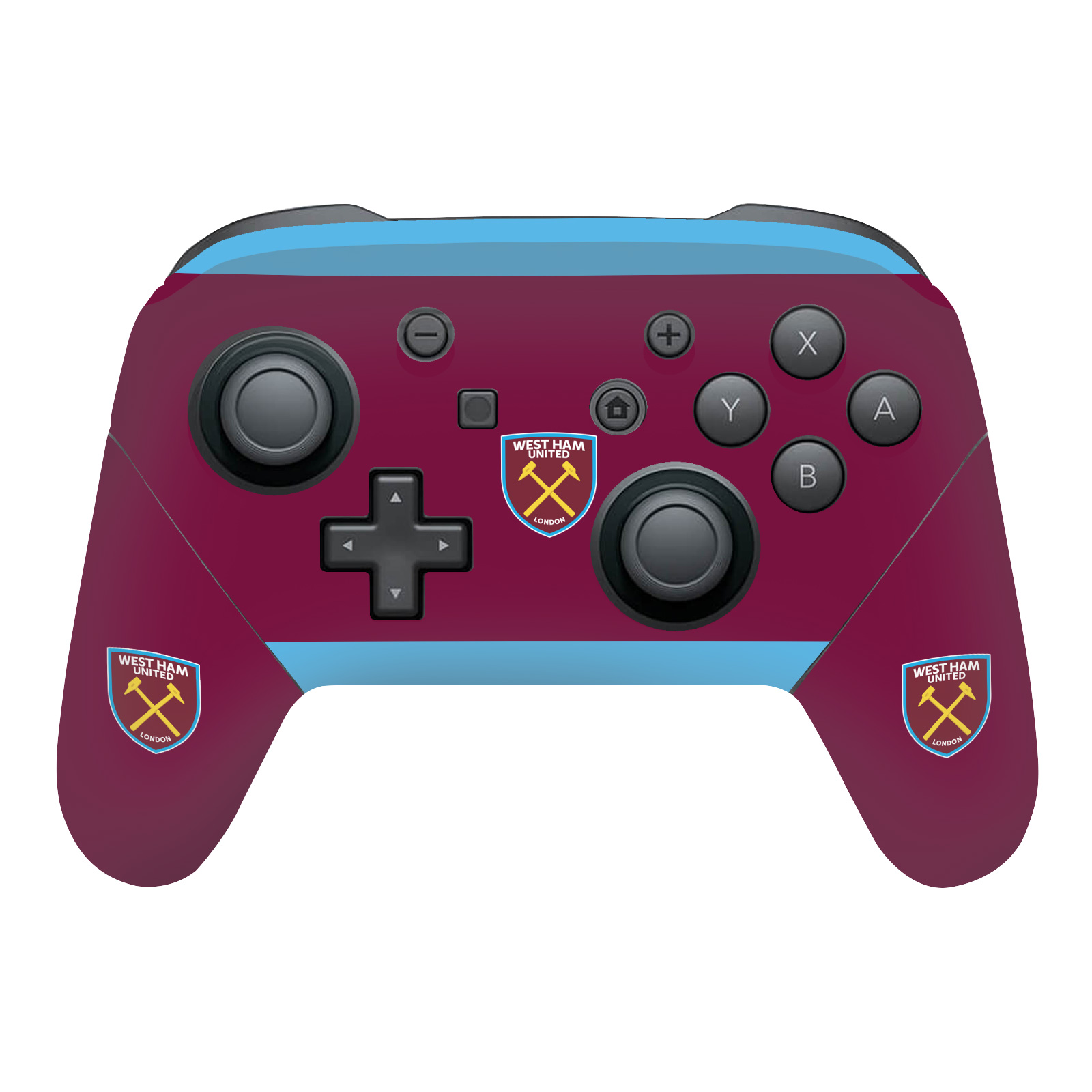OFFICIAL WEST HAM UNITED FC ART VINYL SKIN FOR NINTENDO SWITCH PRO CONTROLLER - Afbeelding 6 van 10