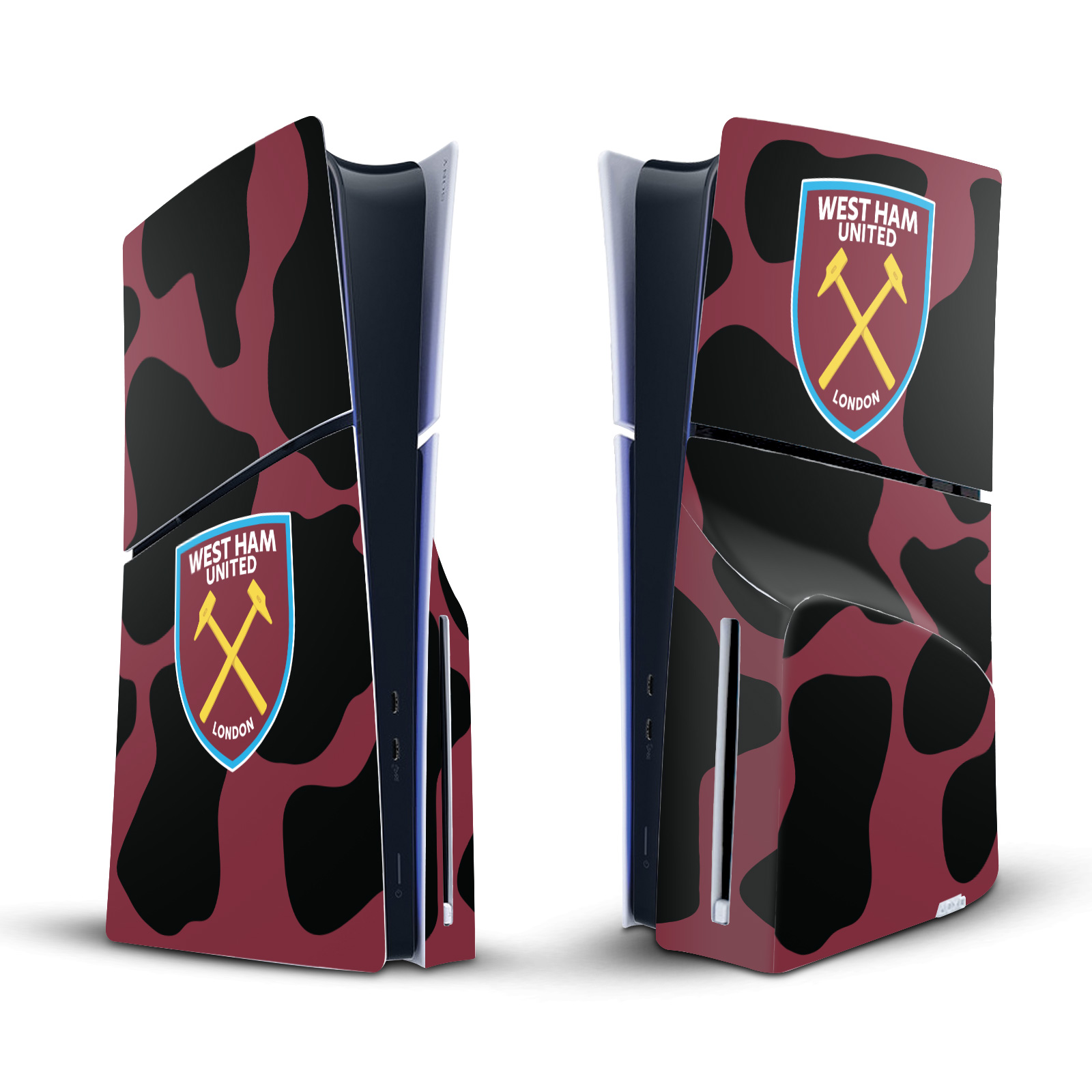 WEST HAM UNITED FC ART VINYL SKIN FOR SONY PS5 SLIM DISC EDITION CONSOLE