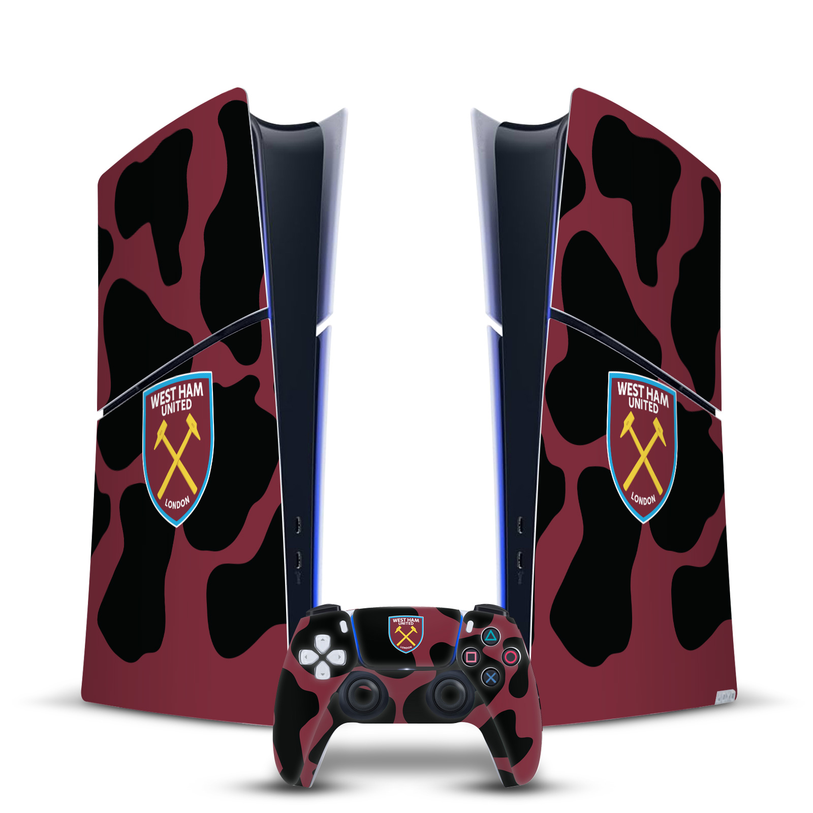 WEST HAM UNITED FC ART VINYL SKIN FOR PS5 SLIM DIGITAL CONSOLE & CONTROLLER