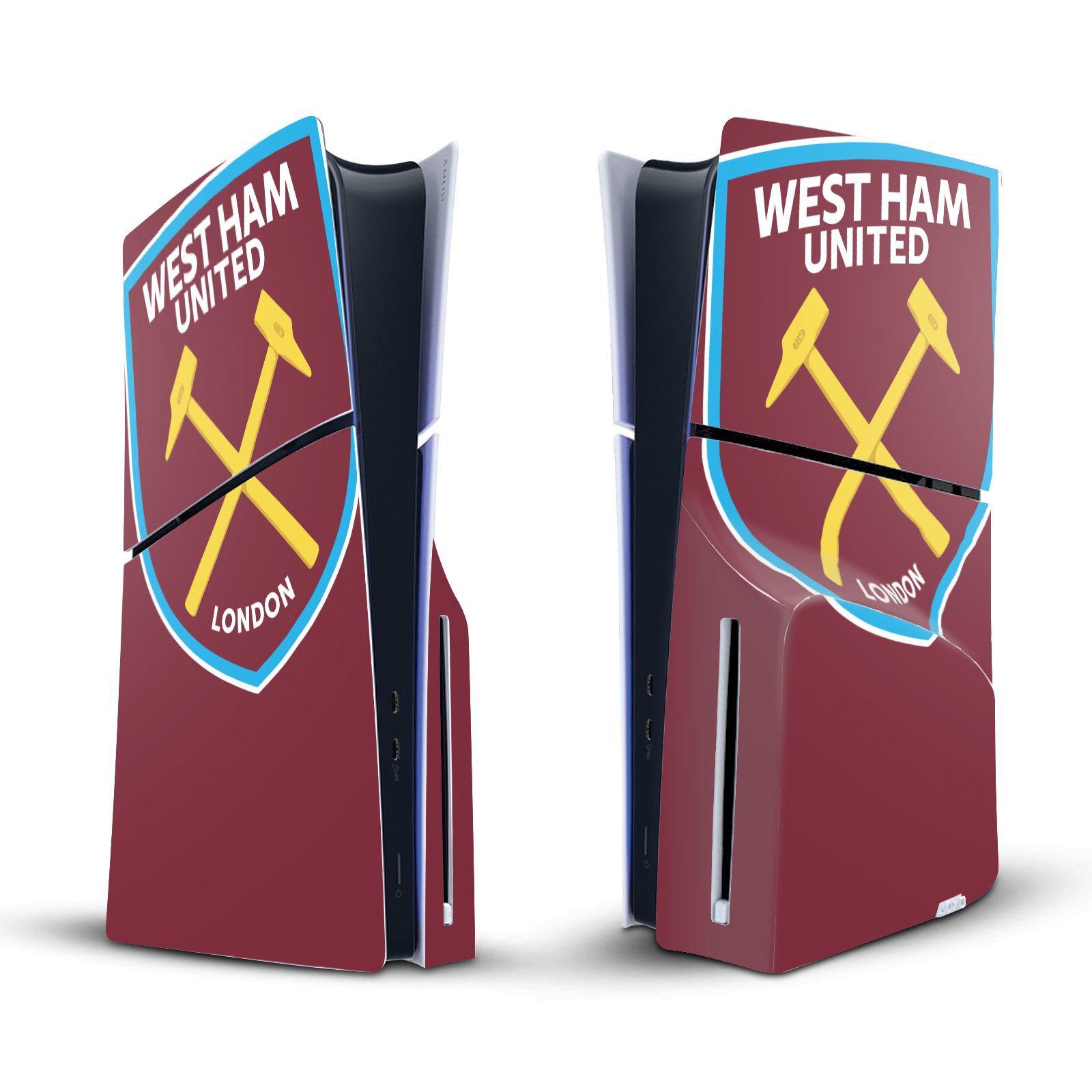 WEST HAM UNITED FC ART VINYL SKIN FOR SONY PS5 SLIM DISC EDITION CONSOLE