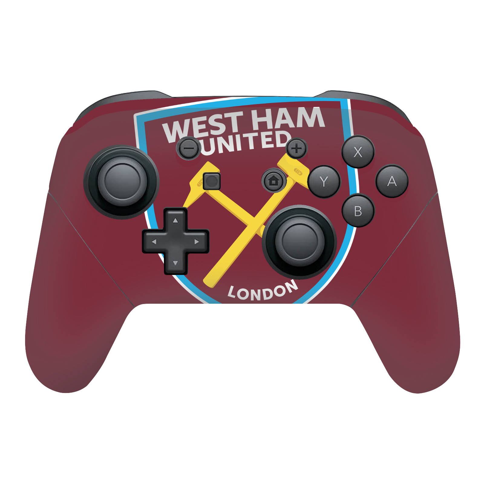 OFFICIAL WEST HAM UNITED FC ART VINYL SKIN FOR NINTENDO SWITCH PRO CONTROLLER - Afbeelding 9 van 10