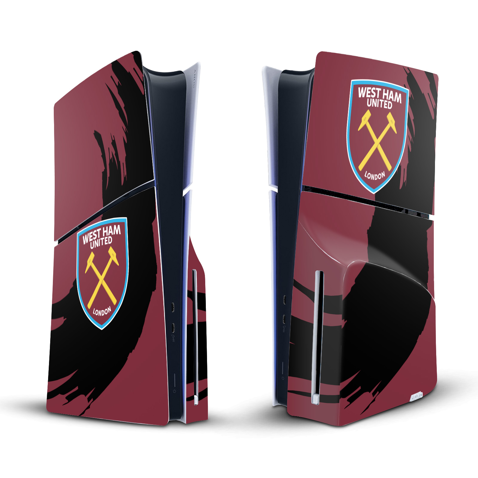 WEST HAM UNITED FC ART VINYL SKIN FOR SONY PS5 SLIM DISC EDITION CONSOLE